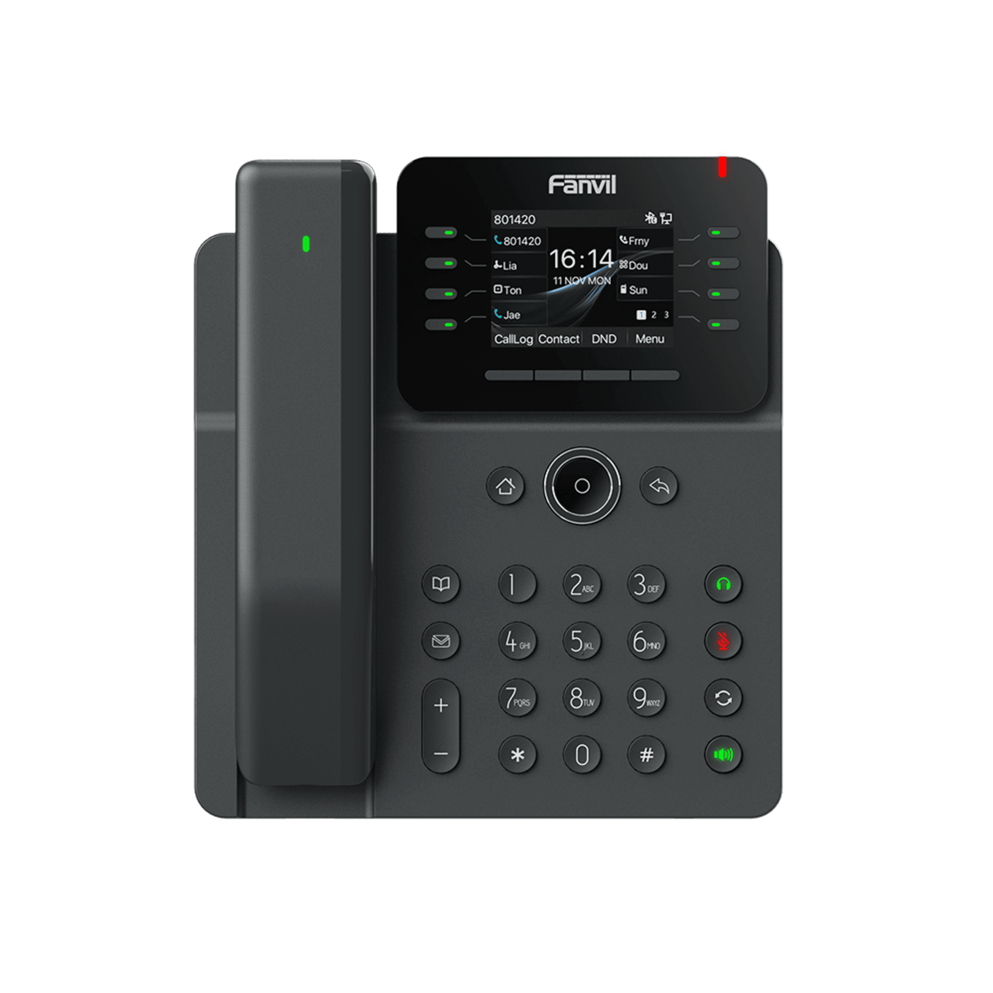 Telefono IP Handset Inalámbrico, 12 Líneas SIP, Conferencia 6 Vias, Puertos Gigabit, PoE, Pantalla 2.8 V62-PRO