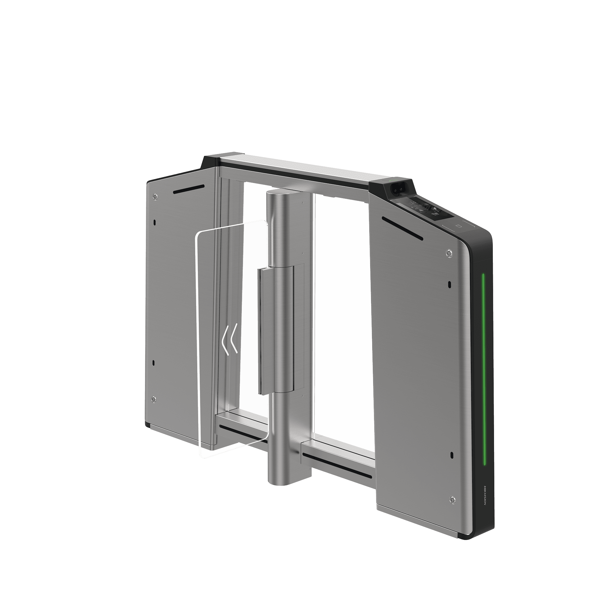 Torniquete Inteligente DERECHO con Reconocimiento Facial Incluido / 12,000,000 MCBF / 20 Pares de IR para Detección de Peatón / Controlador Incluido / Acero Inoxidable SUS304 / Carril de 65 cms DS-K3B631TX-R/MPIQL-DP65