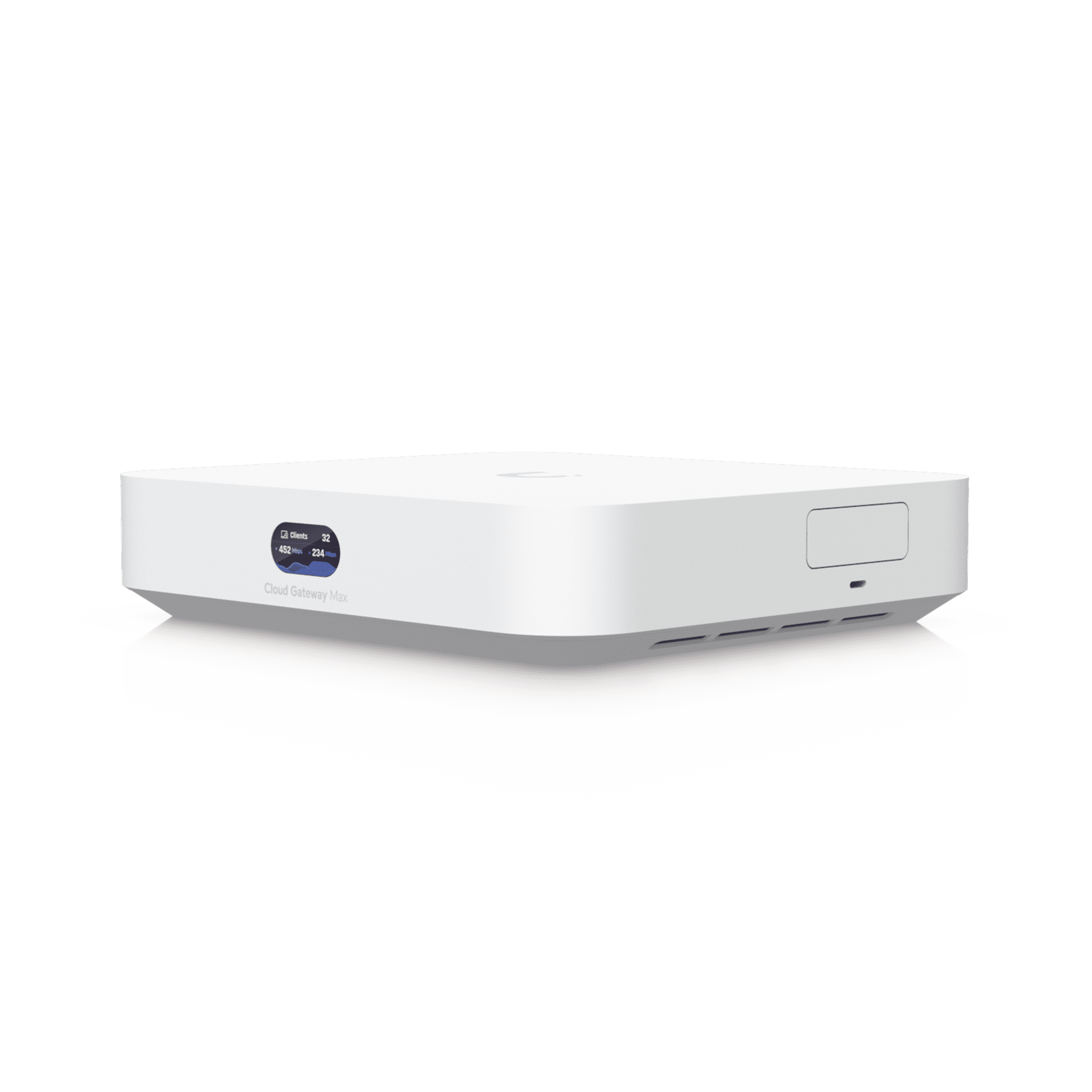 UCG Max Cloud Gateway de 2.5 GbE Compacto con Soporte para hasta 30 Dispositivos UniFi, 300+ Clientes, Enrutamiento IPS de 2.3 Gbps y Almacenamiento 512 GB de Memoria Interna UCG-MAX
