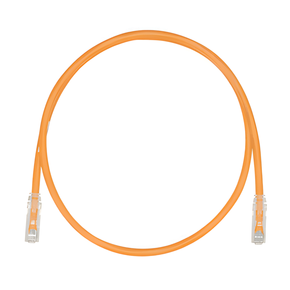 Cable de Parcheo TX6, UTP Cat6, Diámetro Reducido (28AWG), Color Naranja, 20 cm UTP28SP0.2MOR