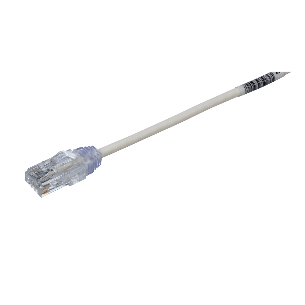 Cable de Parcheo TX6, UTP Cat6, Diámetro Reducido (28AWG), Color Blanco Mate, 15 ft UTP28SP15