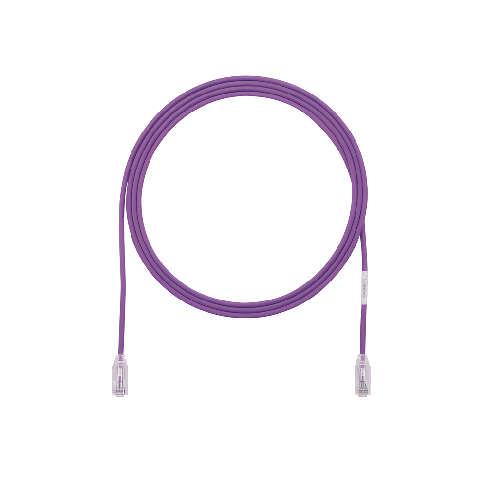 Cable de Parcheo TX6, UTP Cat6, Diámetro Reducido (28AWG), Color Violeta, 1ft UTP28SP1VL
