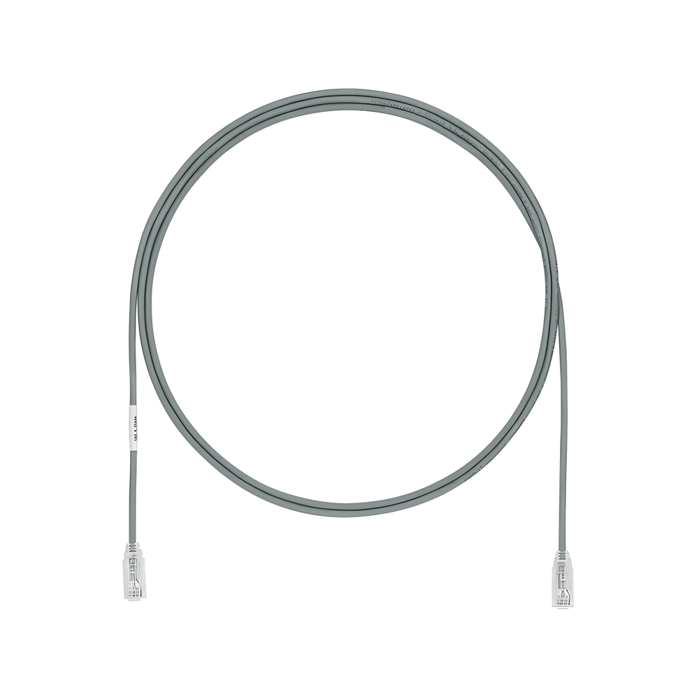 Cable de Parcheo TX6, UTP Cat6, Diámetro Reducido (28AWG), Color Gris, 8in (20.2cm) UTP28SP8INGY