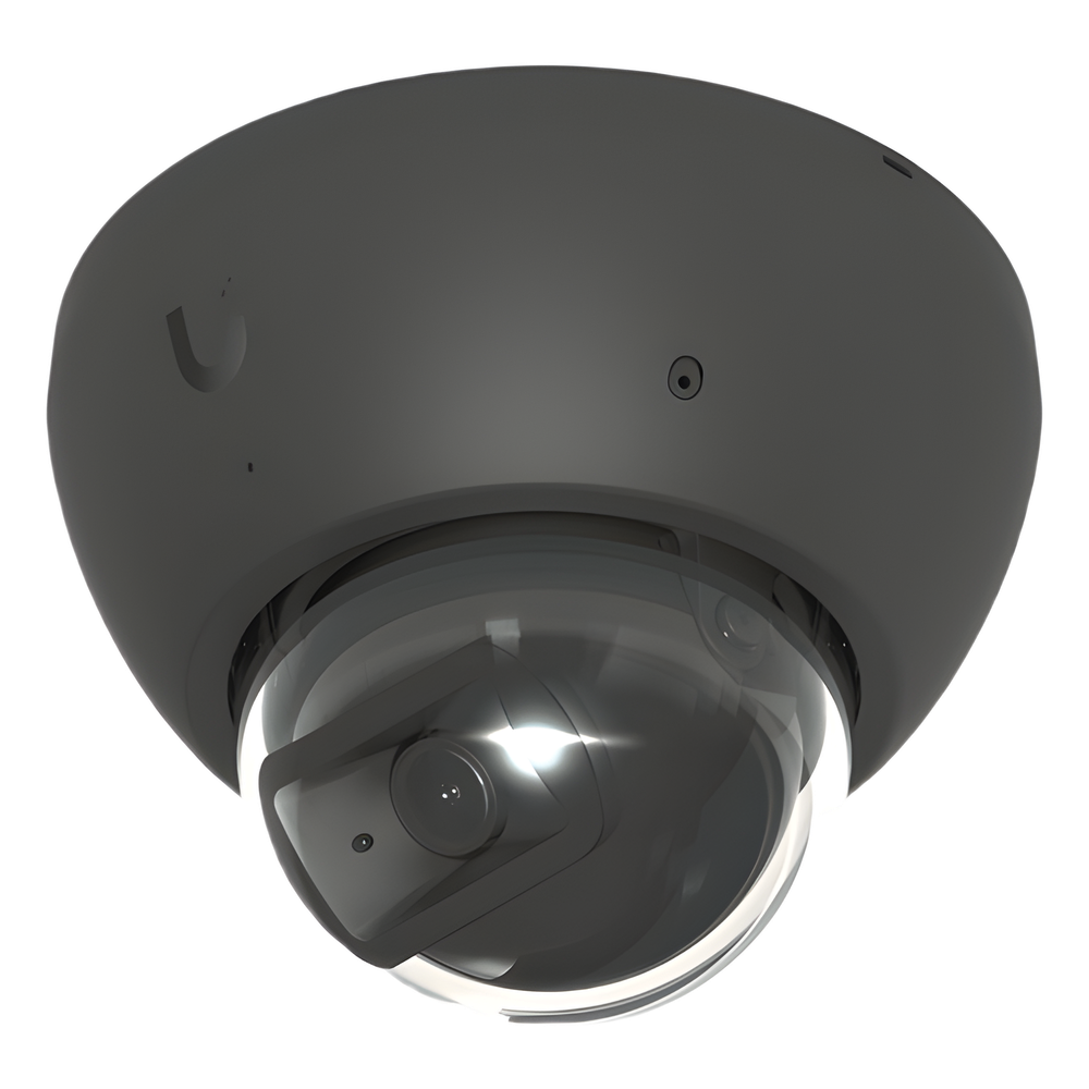 Cámara UniFi Protect G5 AI Dome Negro, Para Interior o Exterior, 4K (8MPX), Ángulo 109.9°. Visión Nocturna IR Hasta 40m, Detecciones Inteligentes de Rostros y Placas, Audio Bidireccional, Protección IP66, Anti-Vandalismo UVC-AI-DOME-B