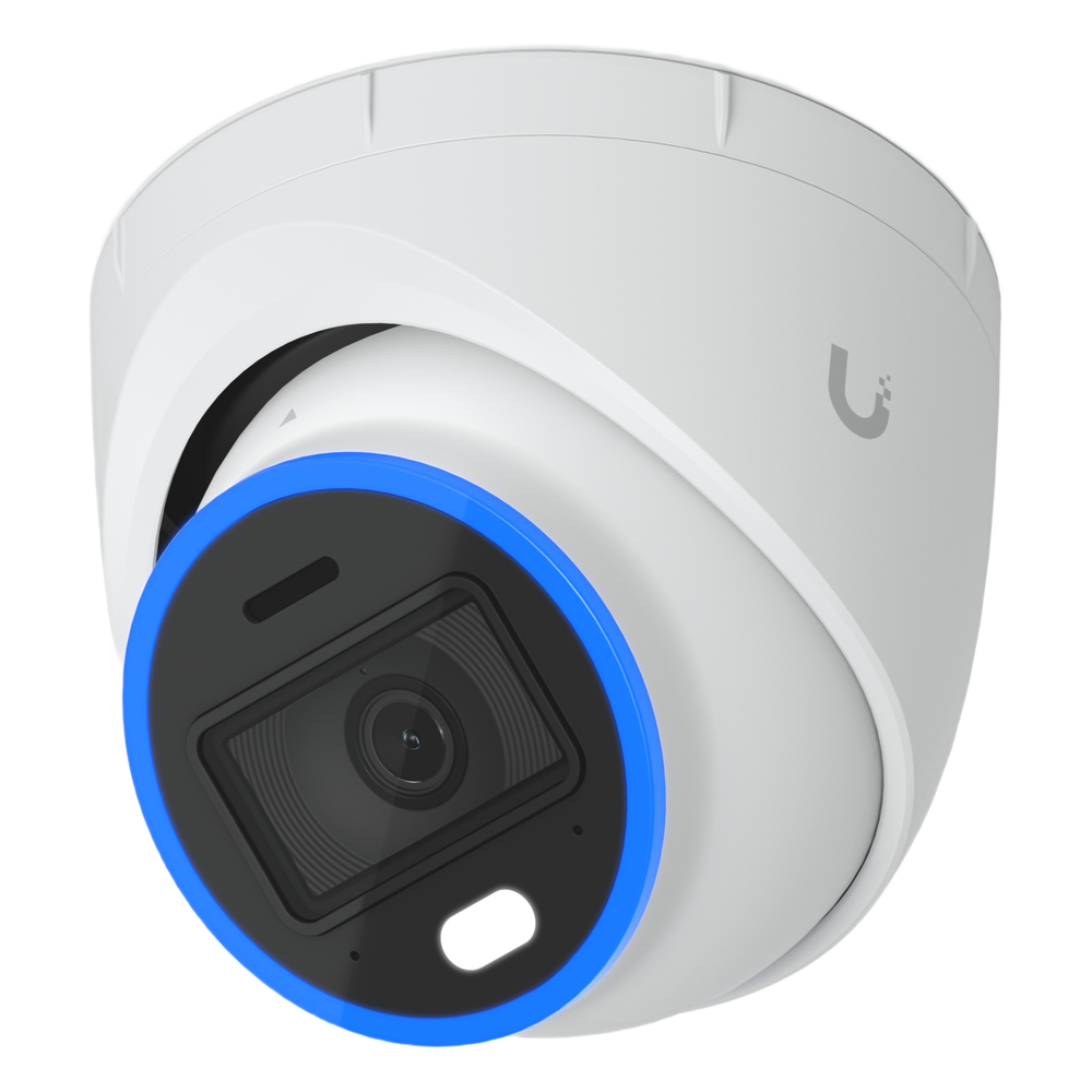 Cámara UniFi Protect Turret AI blanca / 4K(8MP) / Ángulo ultra-ancho 109.9 / Visión Nocturna IR 40 m / AI Avanzado: Reconocimiento de Rostros y Matrículas / LED para color en la noche / Micrófono 2 vías / ranura M UVC-AI-TURRET-W