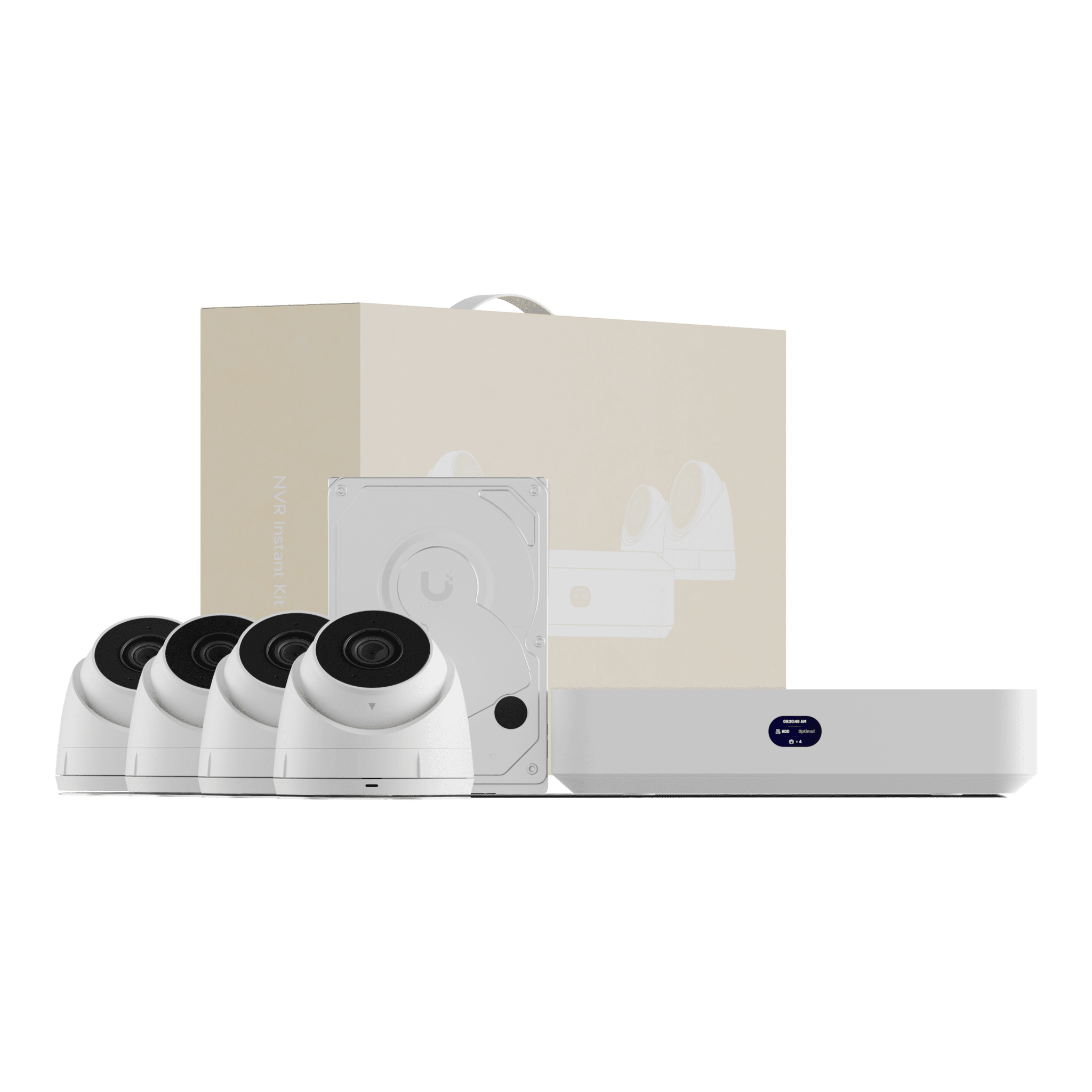 UniFi Protect UNVR Instant Kit – Solución Todo en Uno con NVR Instant, 4 Cámaras G5 Turret Ultra y Disco Duro de 1 TB para una Configuración Rápida y Sencilla UNVR-INSTANT-KIT