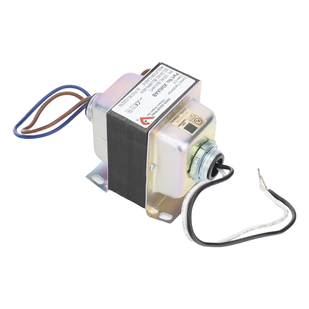 Transformador de corriente 120/240/277/480 VAC a 24 VAC, con fusible. 75VA V-X040AAB