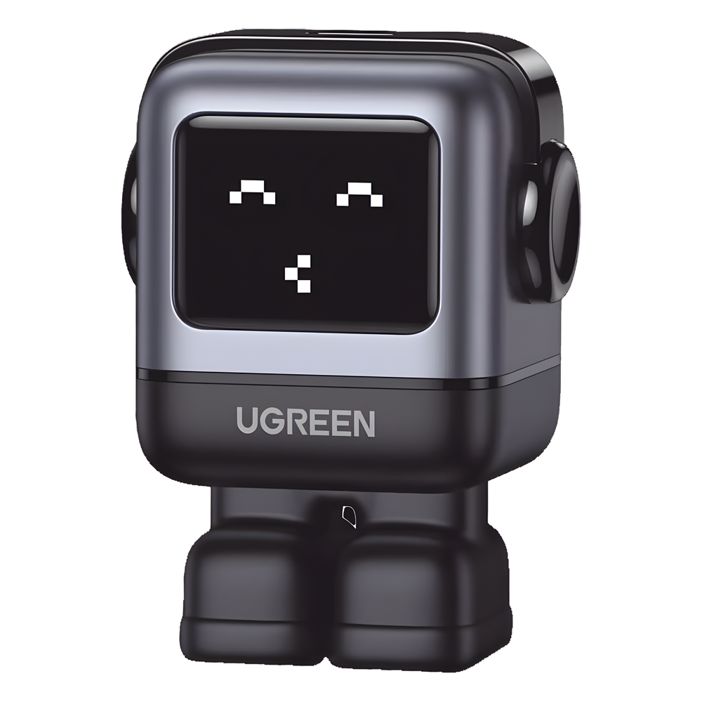 Cargador Mini GaNRobot 30W serie UNO | 1 USB-C de Carga Rápida | Tecnología GaN II | Multiprotocolo PD/QC/SCP/FCA | Carga Inteligente | Pantalla LED | Zapato Magnético Extraíble | Thermal Guard | Color Negro. 15550B