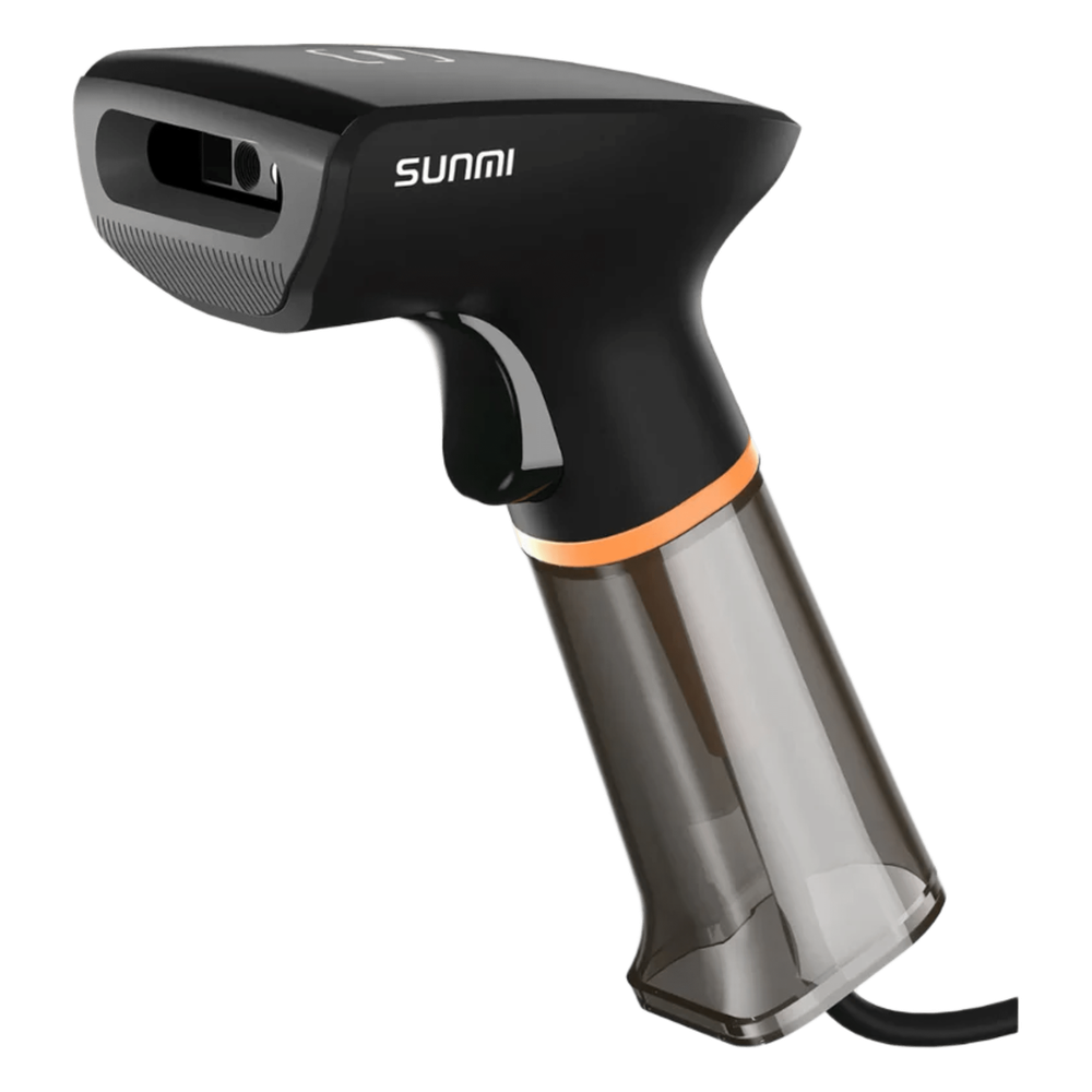 Escáner portátil 2D SUNMI / Sensor de imagen CMOS 640x480 / Precisión de lectura ≥3 mil / Código QR y EAN13 / Plug and Play / Resistente a caídas de 1,2 m / USB tipo A / Sistema operativo multiplataforma 2DSCANNER