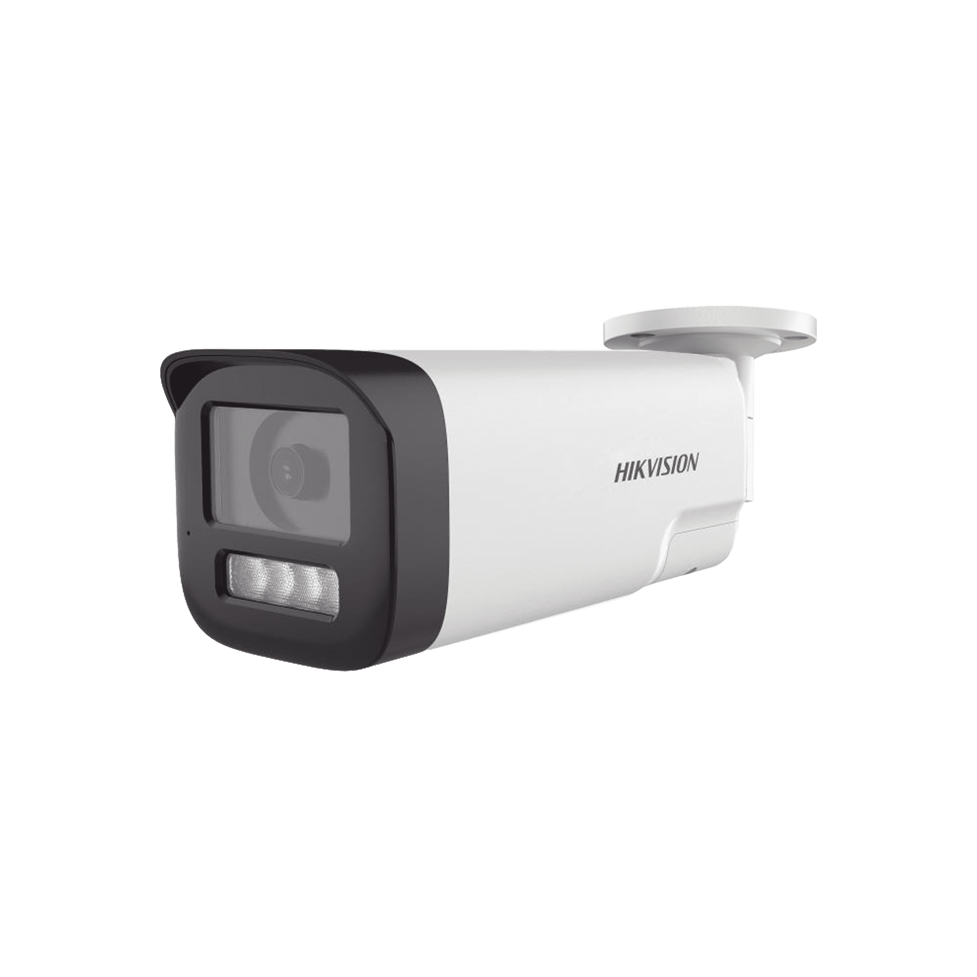 [Audio Bidireccional + Dual Light + ColorVu] Bala TURBOHD 4K (8 Megapixel) / Lente 3.6 mm / 80 mts IR EXIR + 80 mts Luz Blanca / Micrófono y Bocina Integrado / Exterior IP67 / Metal / dWDR DS-2CE19U0T-LTS