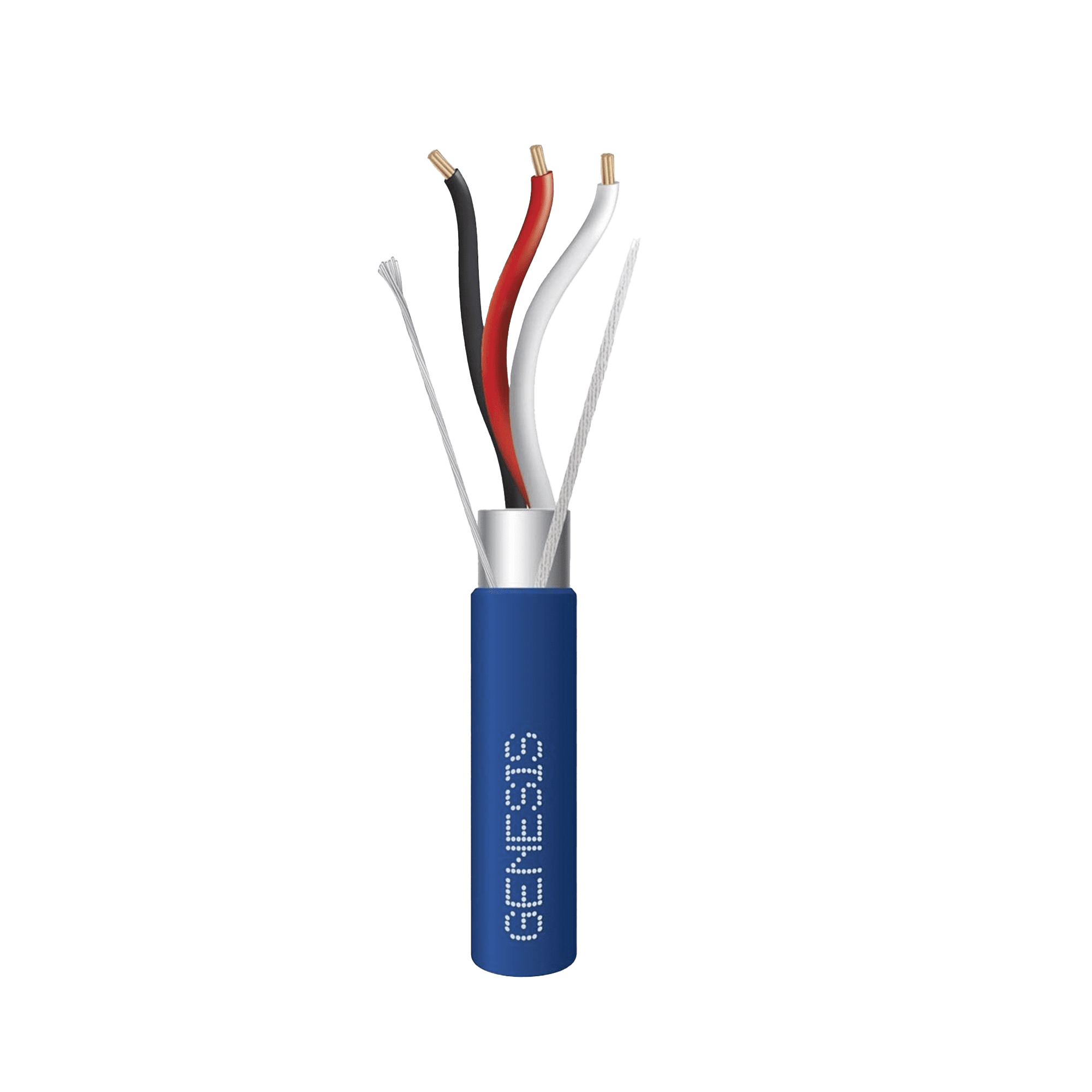 Bobina de 305 Metros (1000 Pies) de Cable 3 x 18 AWG / Plenum / BLINDADO / Tipo FPLP, CMP, CL3P / Color Azul / Para Aplicaciones en Sistemas de Seguridad, Audio, Control y otras Aplicaciones 3226-2106/1000