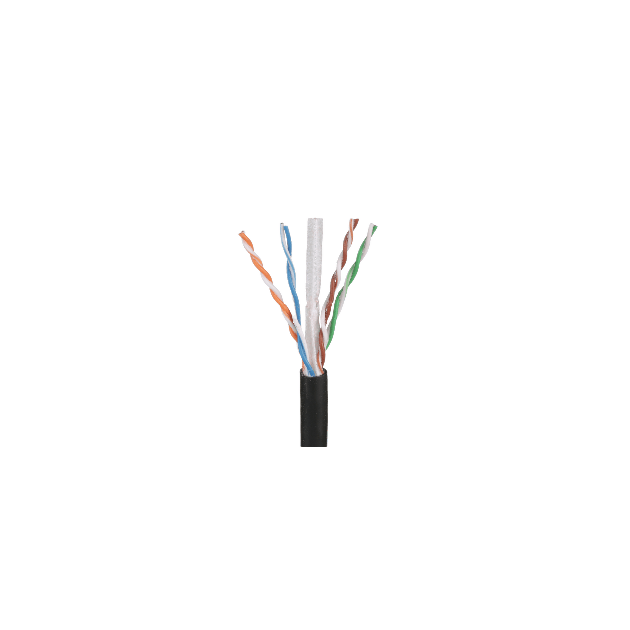 Bobina de Cable UTP de 4 Pares OSP (Planta Externa), Cat6 de Rango Extendido, 22 AWG, Color Negro, 305 Metros (1000 Pies). PUO6C2204BL-CEG