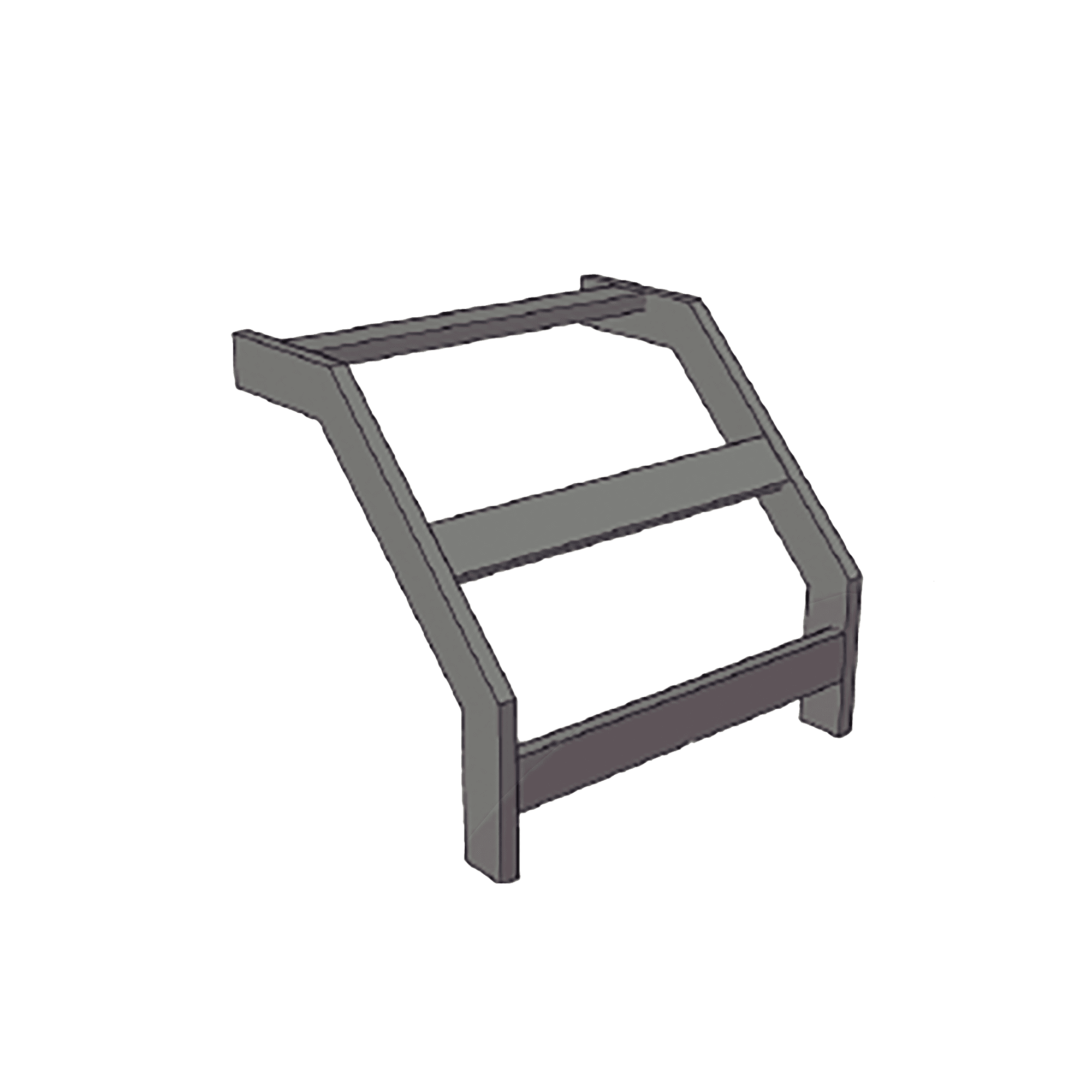 (CHCVET1X12EPK) CURVA VERTICAL EXTERIOR TUBULAR 1.5 DE PERALTE X 12 ANCHO PINTURA EPOX COLOR NEGRO, INCLUYE COPLe y tornilleria CHCVET1X12EPK