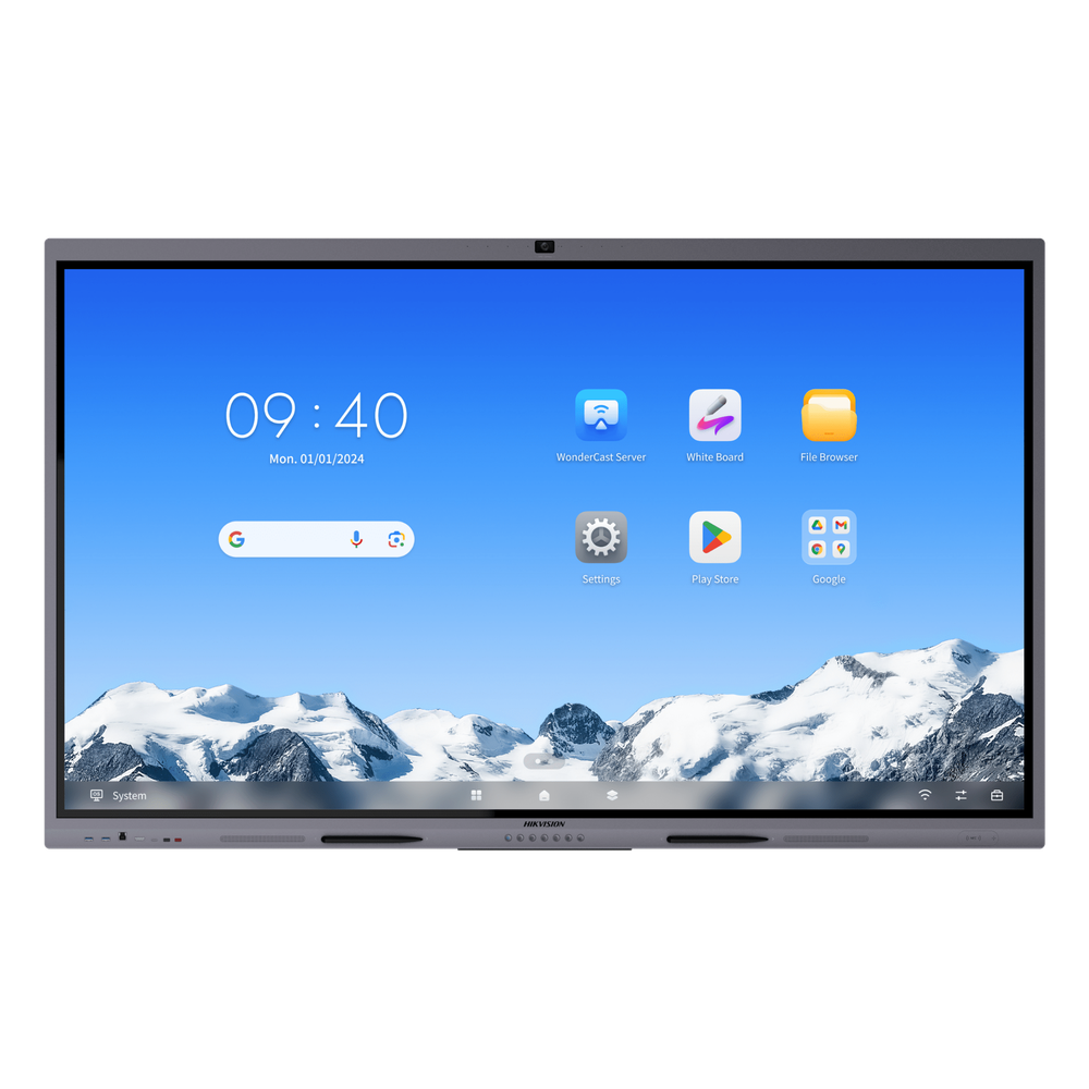 Pantalla Interactiva Touch de 75" / Android 14 / Asistentes IA /  Google Suite Preinstalado con Certificación EDLA / Cámara Web 8 MP / Resolución 4K / Bocinas Integradas / Entradas HDMI y VGA / Incluye 2 Lápices para Escri DS-D5C75RB/B2L(EDLA)