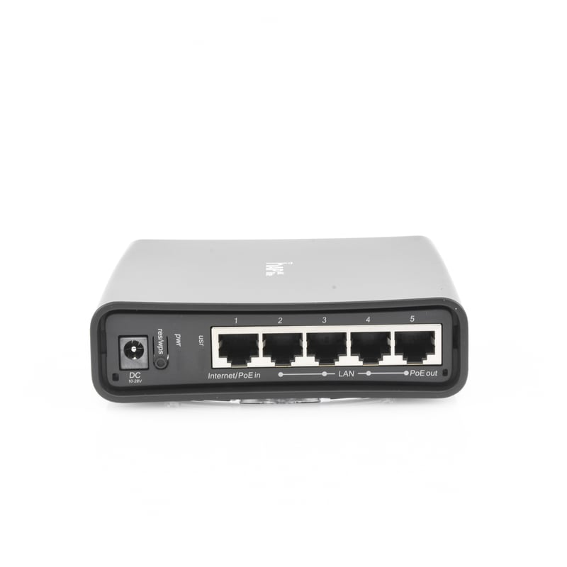 Router MikroTik hAP ax S Wi-Fi 6 / Triple-cadena 5 GHz 800-900 Mbps / 5 Puertos Gigabit Ethernet / Puerto SFP 2.5 Gbps / PoE-In y PoE-Out E62IUGS-2AXD5AXT