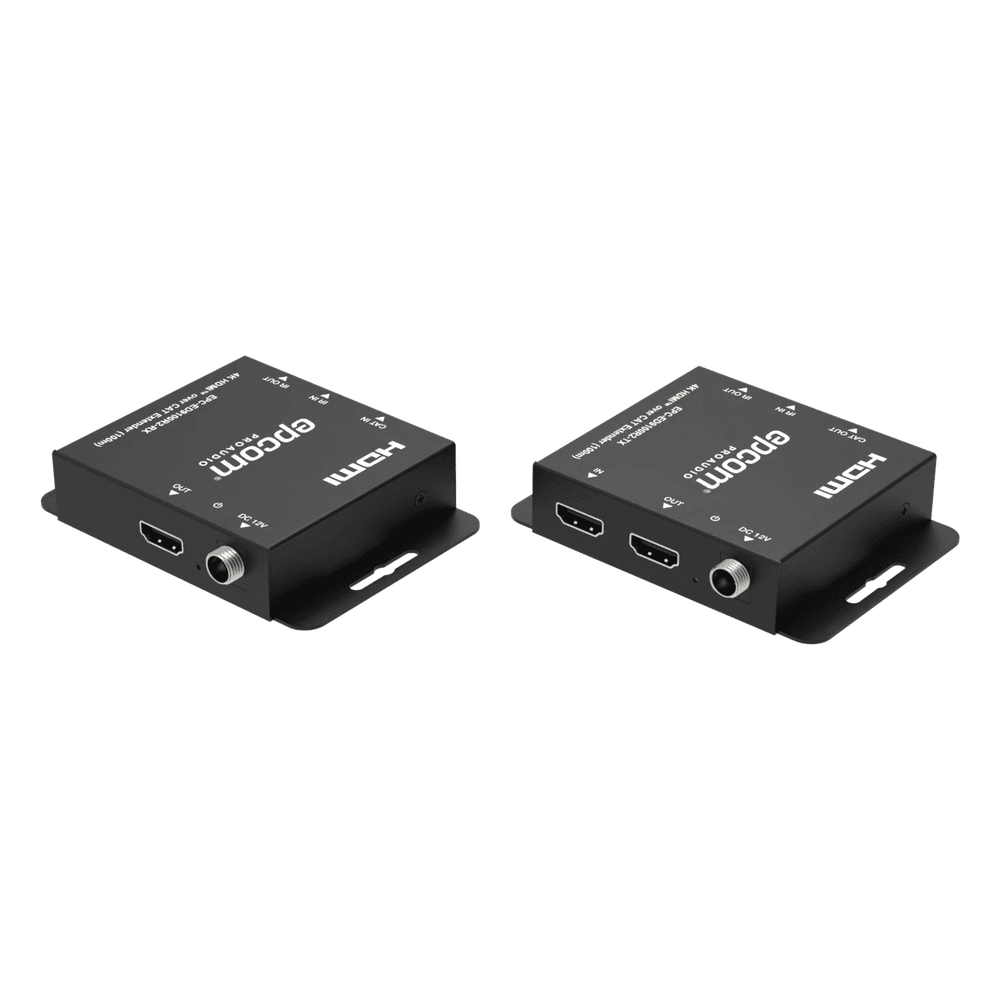 Kit Extensor HDMI | 4K30 hasta 100m | Cat6 | Transmisión sin Compresión | Soporta PoC Bidireccional | EDID y Audio 5.1CH EPC-ED9100R2