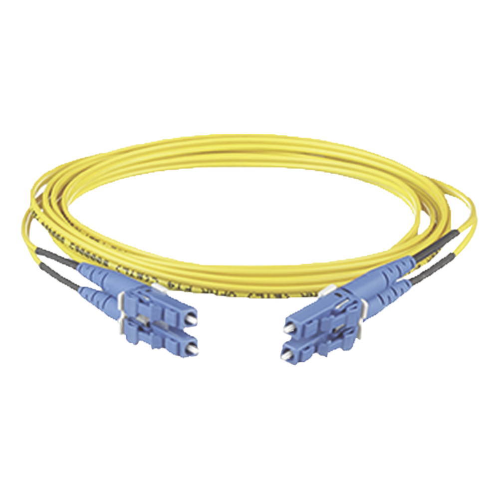 Jumper de Fibra Optica Monomodo 9/125 OS2, LC-LC Duplex, OFNR (Riser), Color Amarillo, 30 Metros (98.43 Pies) F92ERLNLNSNM030