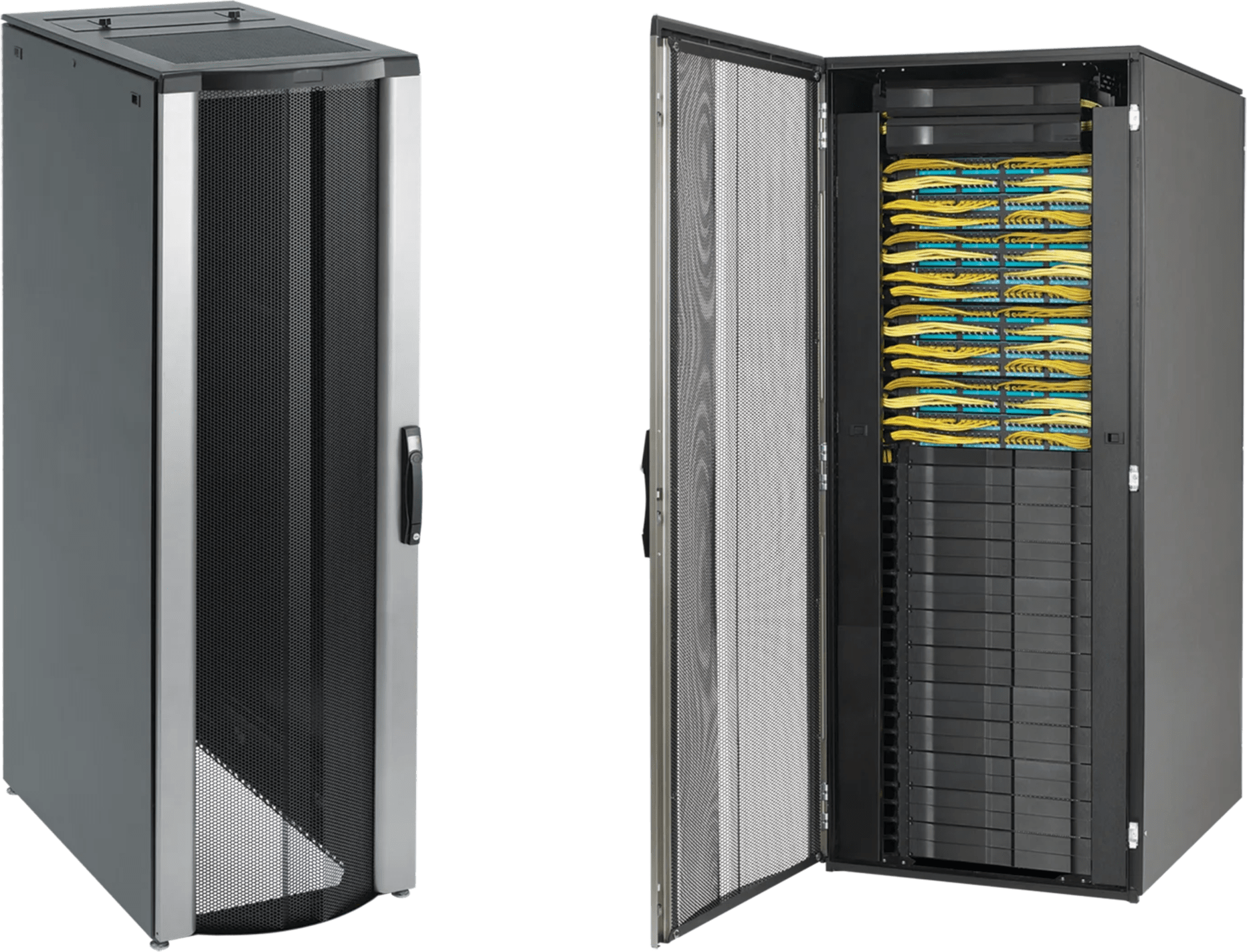 Gabinete Rack ProLine ConnecTek, 42U, 2000x800x1200mm, Acero, Negro RAL 9005, Con Paneles Laterales, Gestión de Cableado Frontal y Trasera PNC20812B