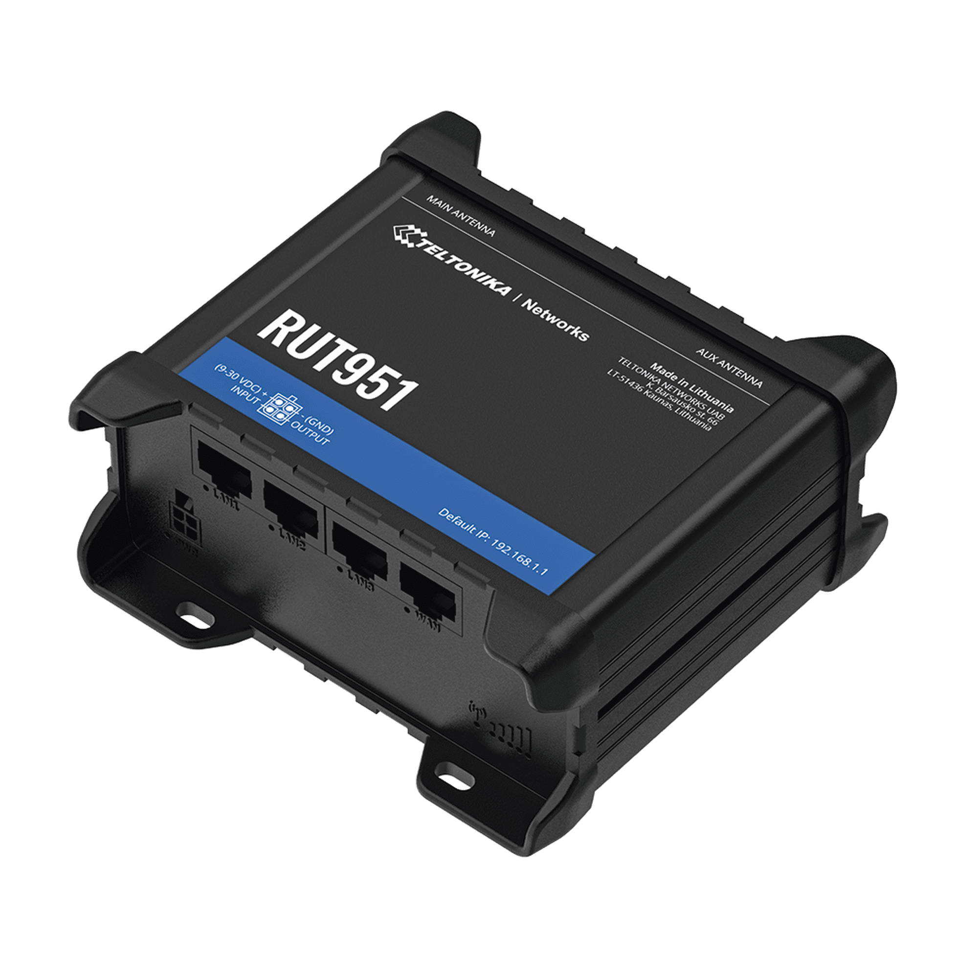 Industrial Cellular Router, 2 Ethernet Ports RJ45, WiFi 802.11b/g/n, WAN Failover RUT241