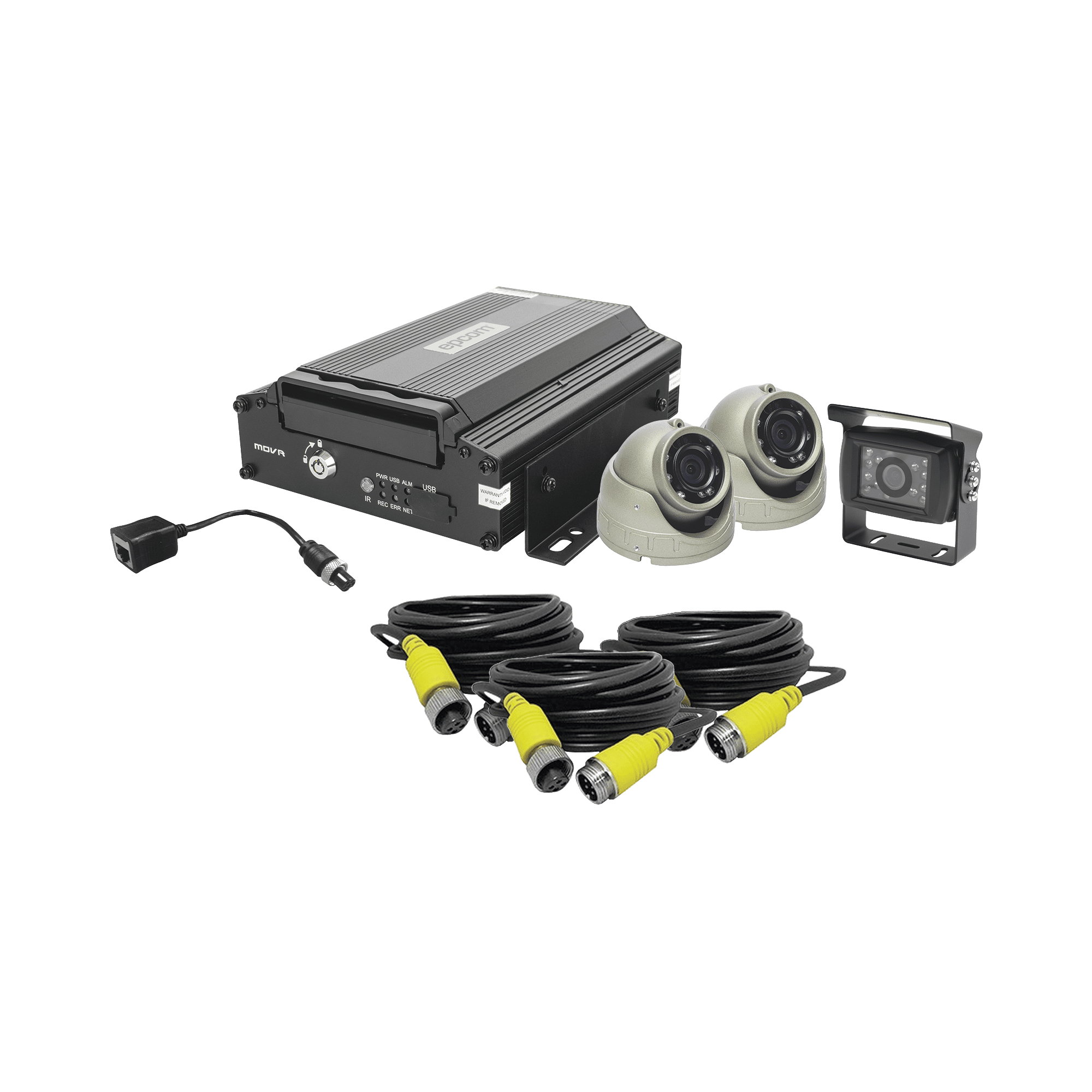 KIT DVR PARA VEHICULO /  INCLUYE /  CÁMARAS PARA INTERIOR /  CÁMARA PARA EXTERIOR, / 2MP AHD /  CABLES EXTENSORES / ADAPTADOR LAN. XMR401NHDSKIT