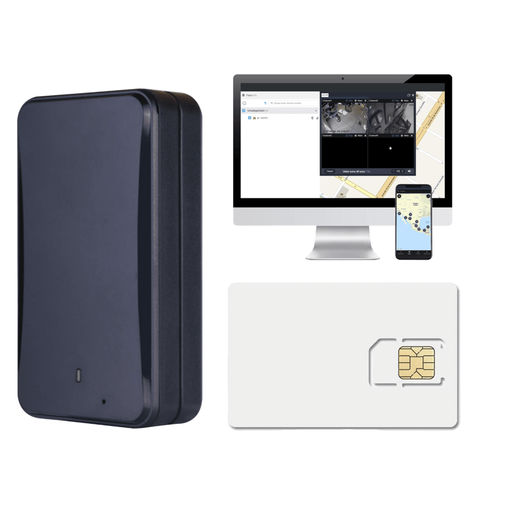 KIT Rastreador vehicular magnético / Especial para contenedores u oculto en vehículo / batería de larga duración / incluye una licencia anual para plataforma EPCOMGPSCODE y SIM500MB2Y LL301KIT2