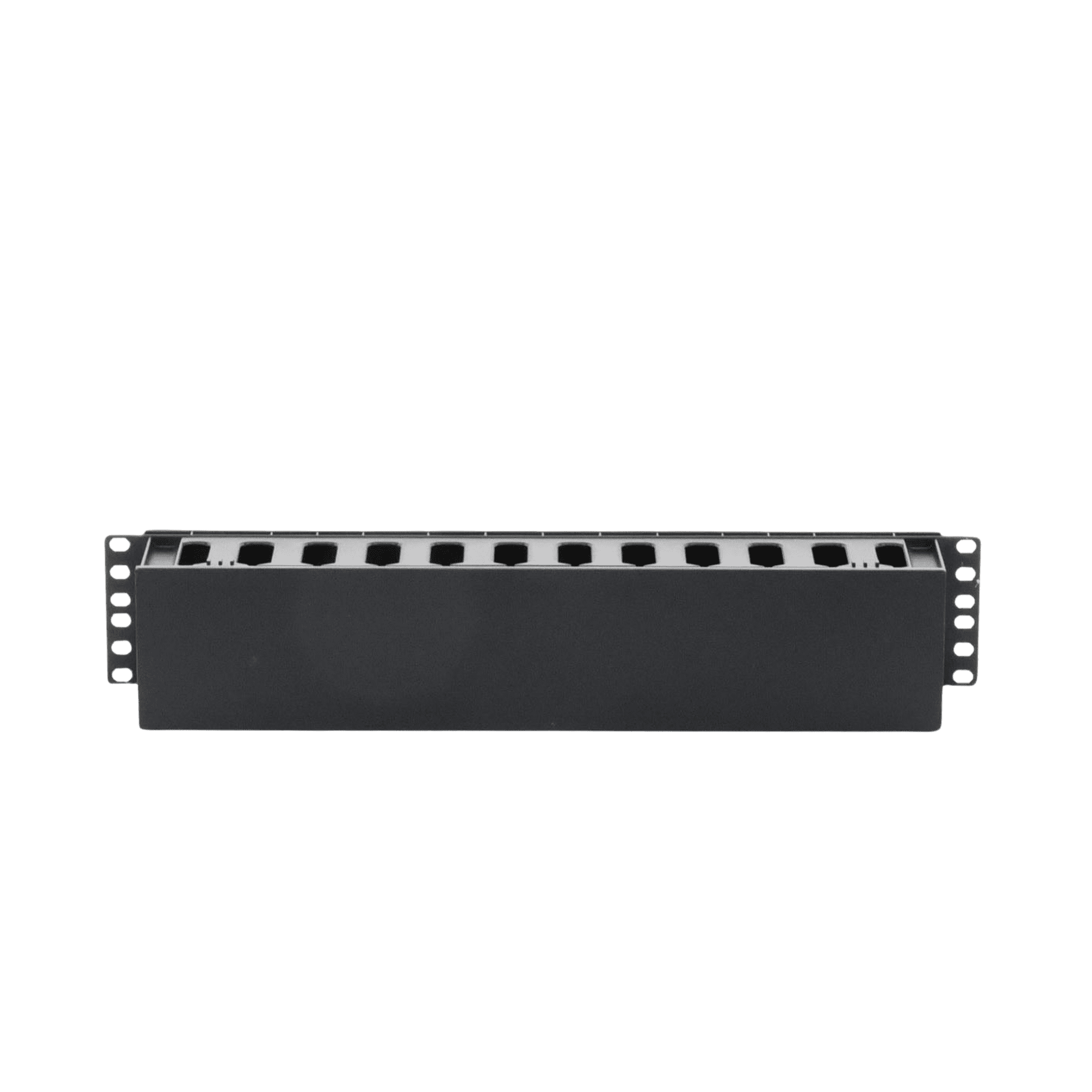 Organizador de Cables Horizontal de 2U para Rack de 19", Fabricado en Polímero Resistente a Deformaciones y Rayones LP-ORG-02