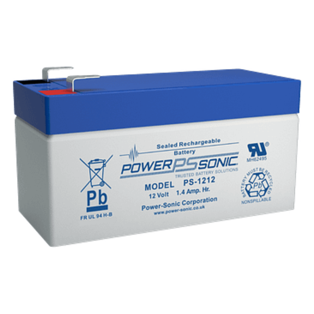Batería 12V, 1.4AH, Para Respaldo, Tecnologías AGM/VRLA, 5 Años Vida Útil, Terminales F1, Reconocida UL PS-1212-F1