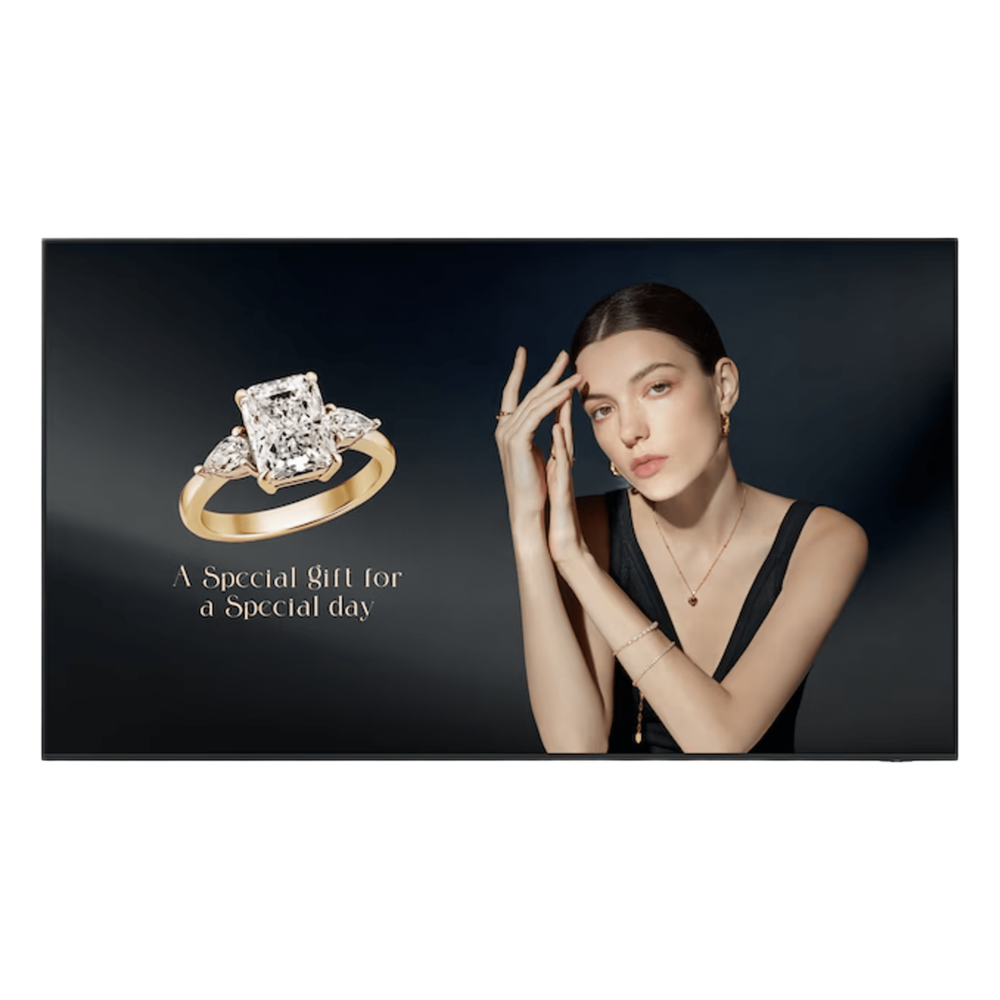 Pantalla LED 115" 4K UHD / Panel VA / Brillo 1,000 nit / Contraste Dinámico Mega / Ángulo de Visión 178°/178° / Tizen 8.0 / Bezel-less / Soporte 24/7 / HDMI 2.1 / DisplayPort 1.4 / WiFi-Bluetooth QH115FE