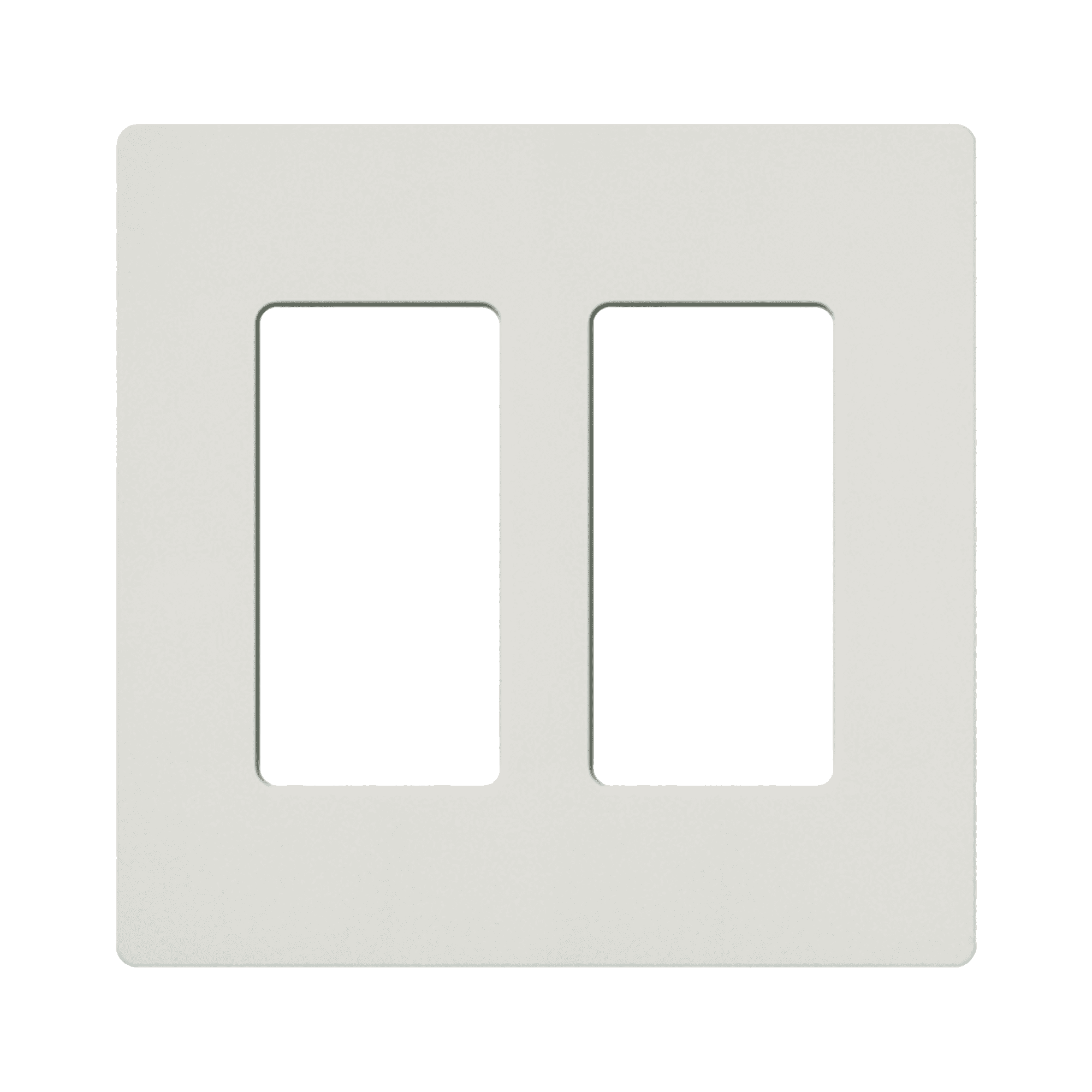 Tapa Color Blanco Satin Snow para interruptor o dimmer Lutron, 2 gang, limpio y moderno SC2SW