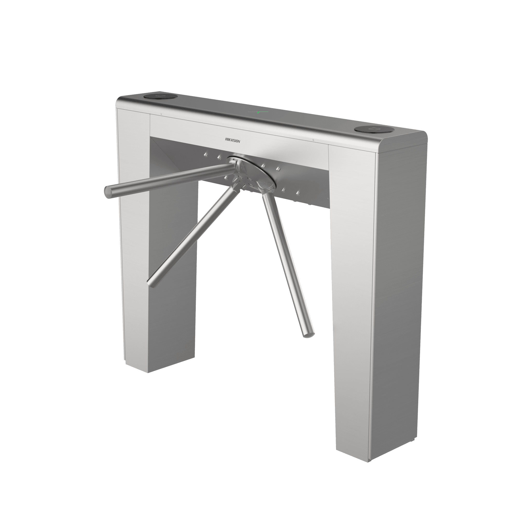 Torniquete Estético Trípode Bidireccional de Acero Inoxidable / 2 Millones de Ciclos MCBF / Interior y Exterior Protegido / LEDs indicadores de Entrada y Salida / Tipo Puente DS-K3G225LX-R/DM55
