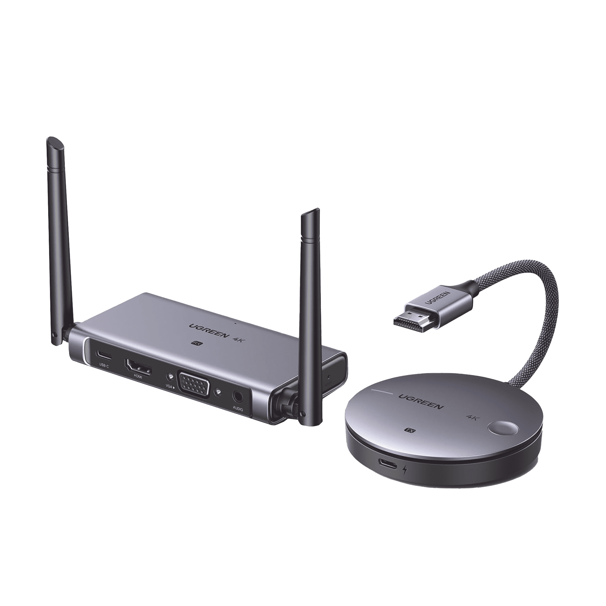 Transmisor y Receptor Inalámbrico HDMI | 50m | Salida HDMI y VGA (Simultanea) | Audio 3.5mm | Efecto 3D | Luz Indicadora LED | Clic and Go | Señal Estable | Amplia Compatibilidad | Conecta con un Clic. 90909A