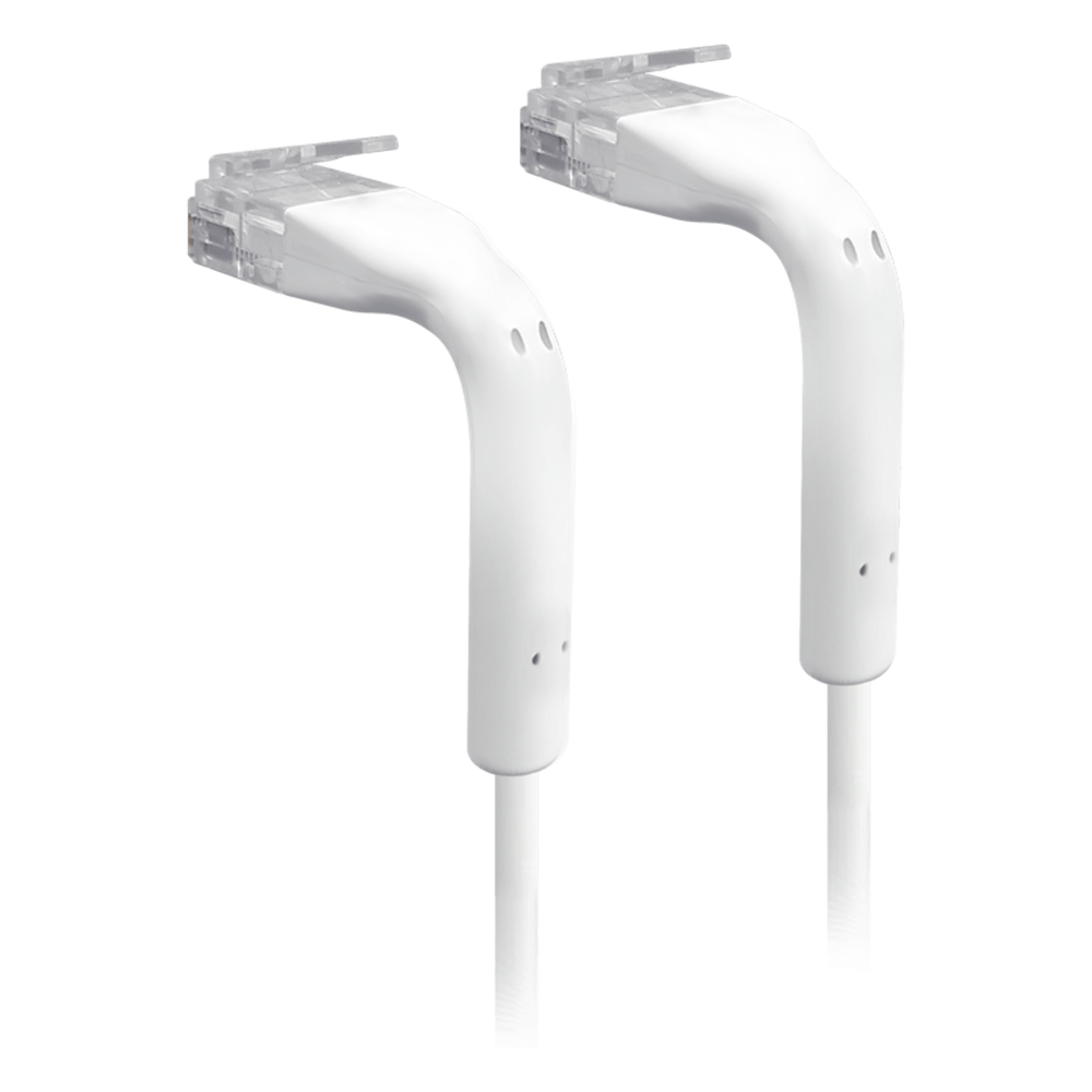 UniFi Patch Cable Cat6 Ultradelgado GbE con Botas Flexibles, Color Blanco, 1 Metro (3.28 Pies) U-CABLE-PATCH-1M-RJ45