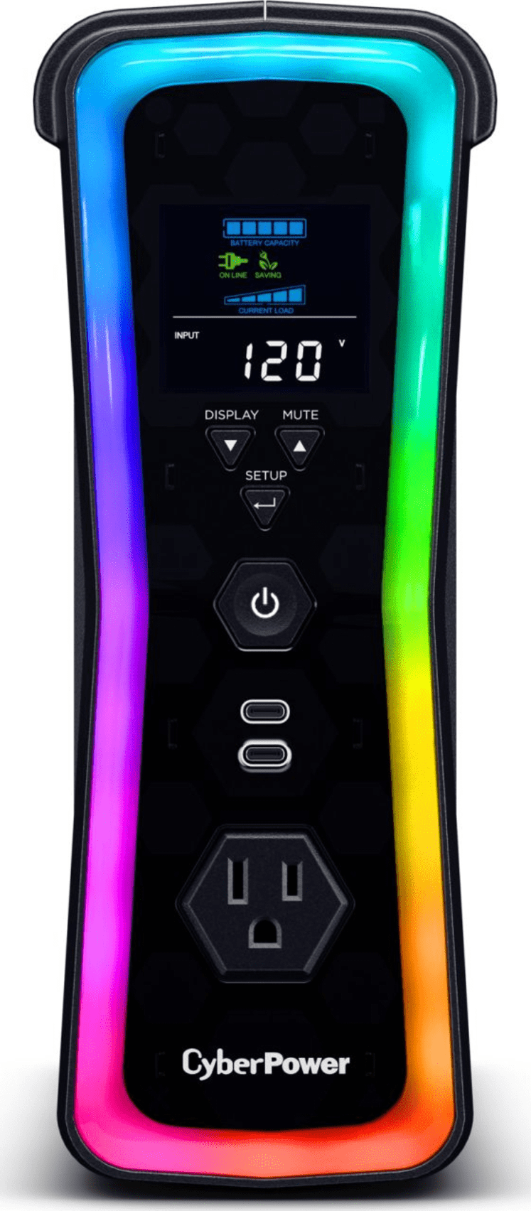 UPS Gamer de 1500 VA/1000 W, Topología Línea Interactiva, Entrada 120 Vca  NEMA 5-15P, y 13 Salidas NEMA 5-15R, Puerto USB, Con Regulador de Voltaje (AVR) GX150C2