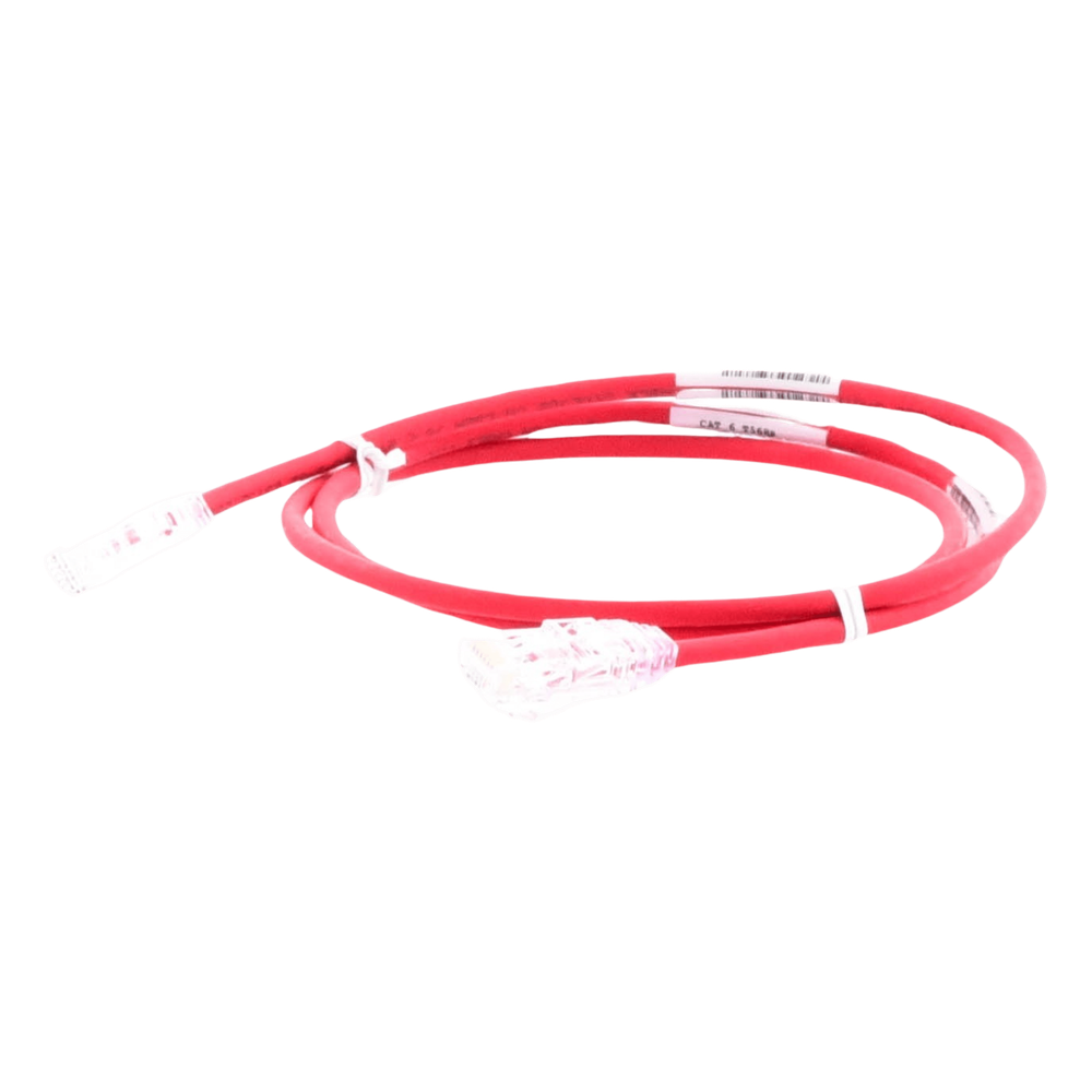 Cable de Parcheo TX6, UTP Cat6, Diámetro Reducido (28AWG), Color Rojo, 0.61 Metros (2 Pies) UTP28SP2RD