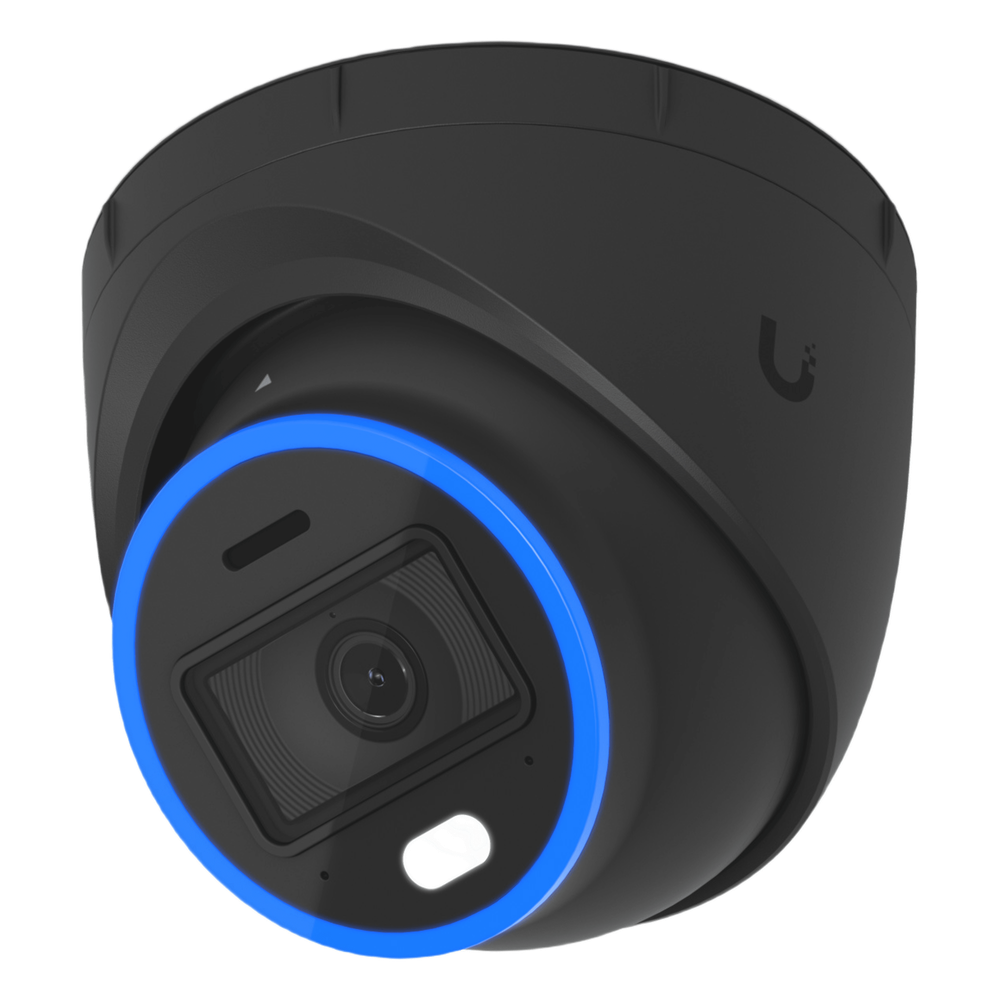 Cámara UniFi Protect Turret AI Negra / 4K(8MP) / Ángulo ultra-ancho 109.9 / Visión Nocturna IR 40 m / AI Avanzado: Reconocimiento de Rostros y Matrículas / LED p/color en la noche / Micrófono 2 vías / ranura Micro UVC-AI-TURRET-B