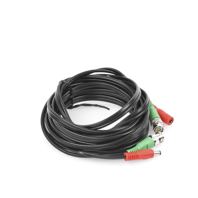 Cable Coaxial Armado de 40 Metros para Video y Energía / Optimizado para Cámaras 4K / Conector BNC (Video) y PLUG de Alimentación (Siamés) / Uso interior / Cable de Video 100% Cobre de Alta Pureza . VPBD4440M