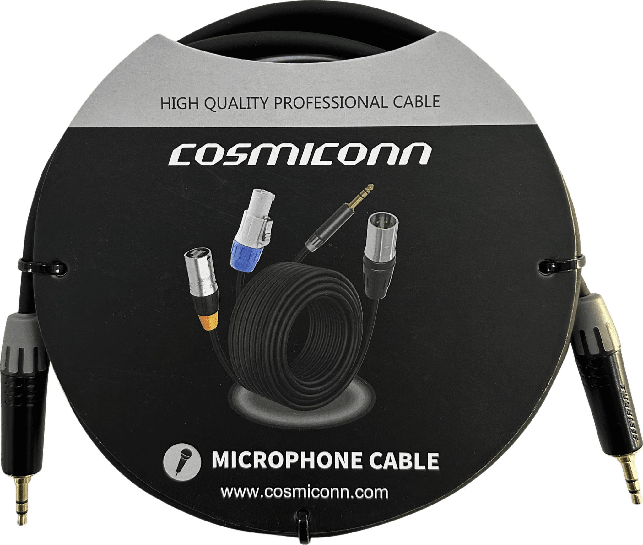 Cable 3.5mm a 3.5mm, conectores color negro MTP3C-BG, length 2m CMC220AS-TP-TP-2-BG1