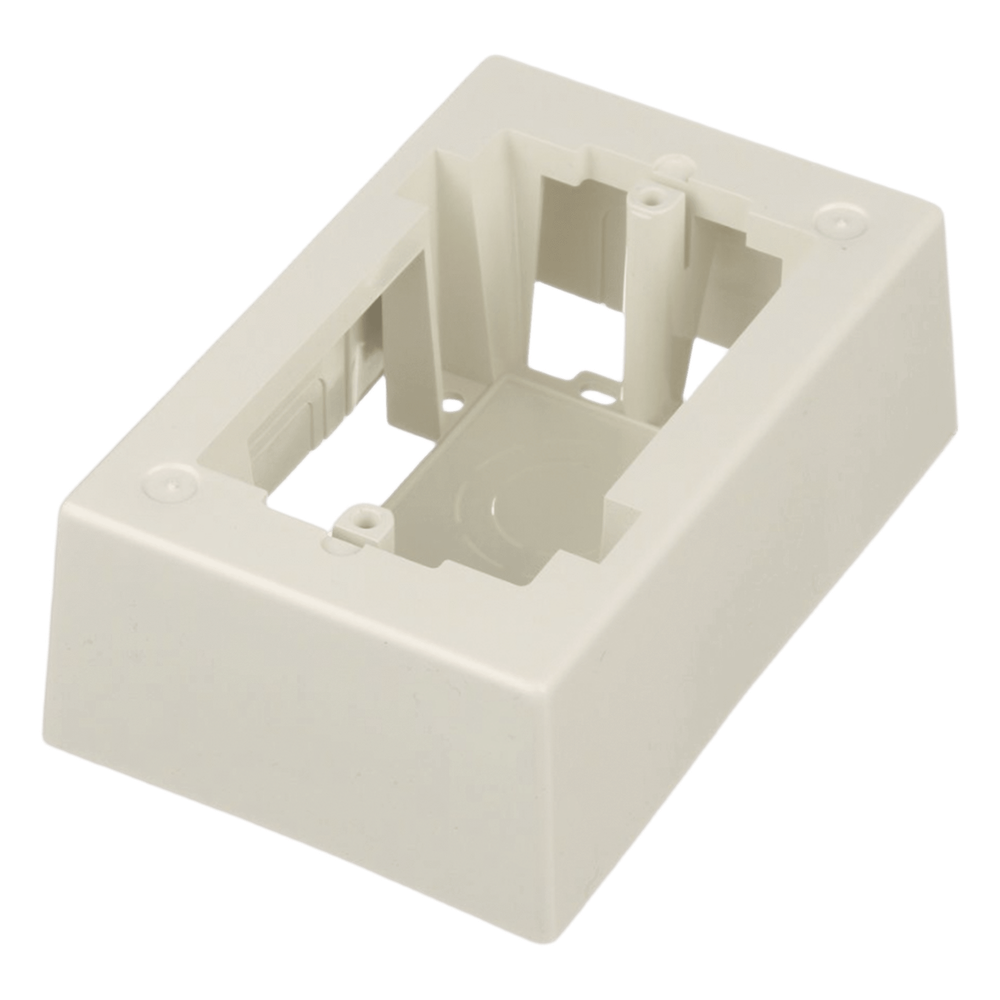 Caja de Pared Superficial, Uso Universal con Placas de Pared, Con Cinta Adhesiva, Color Blanco Mate JB1IW-A