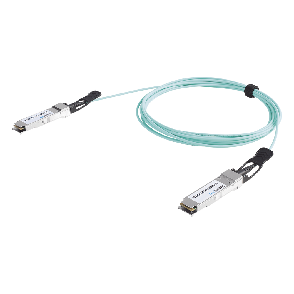 Cable AOC QSFP+ de 40 Gbps a 40 Gbps / Cable de fibra óptica Activo / Longitud: 30 metros LP-AOC-40G-30M