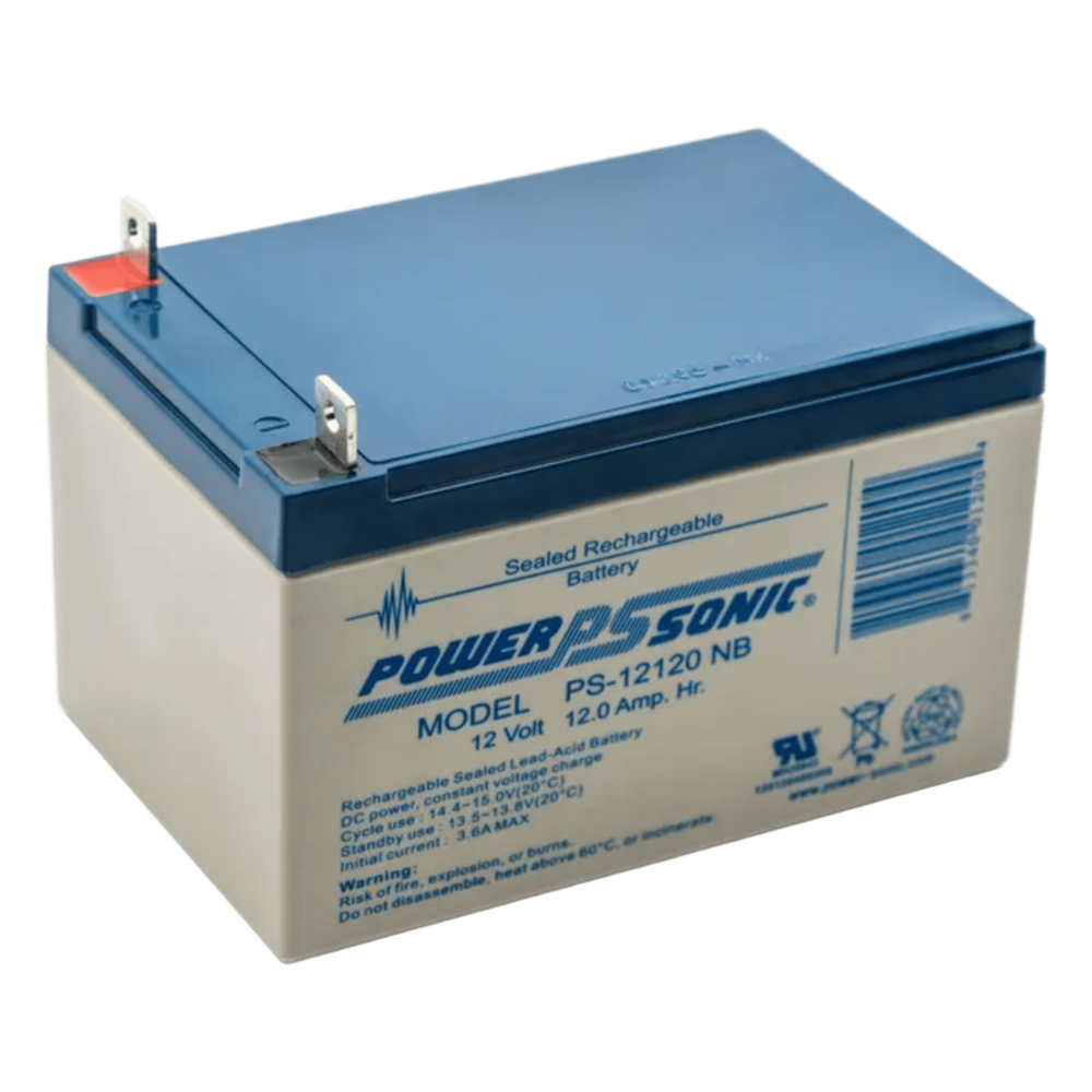 Batería 12V Recargable, 12AH, Para Respaldo, Tecnologías AGM/VRLA, 5 Años Vida Útil, Terminales tipo NB1, Reconocida UL , Sin Mantenimiento, Sin Derrames PS-12120-NB1