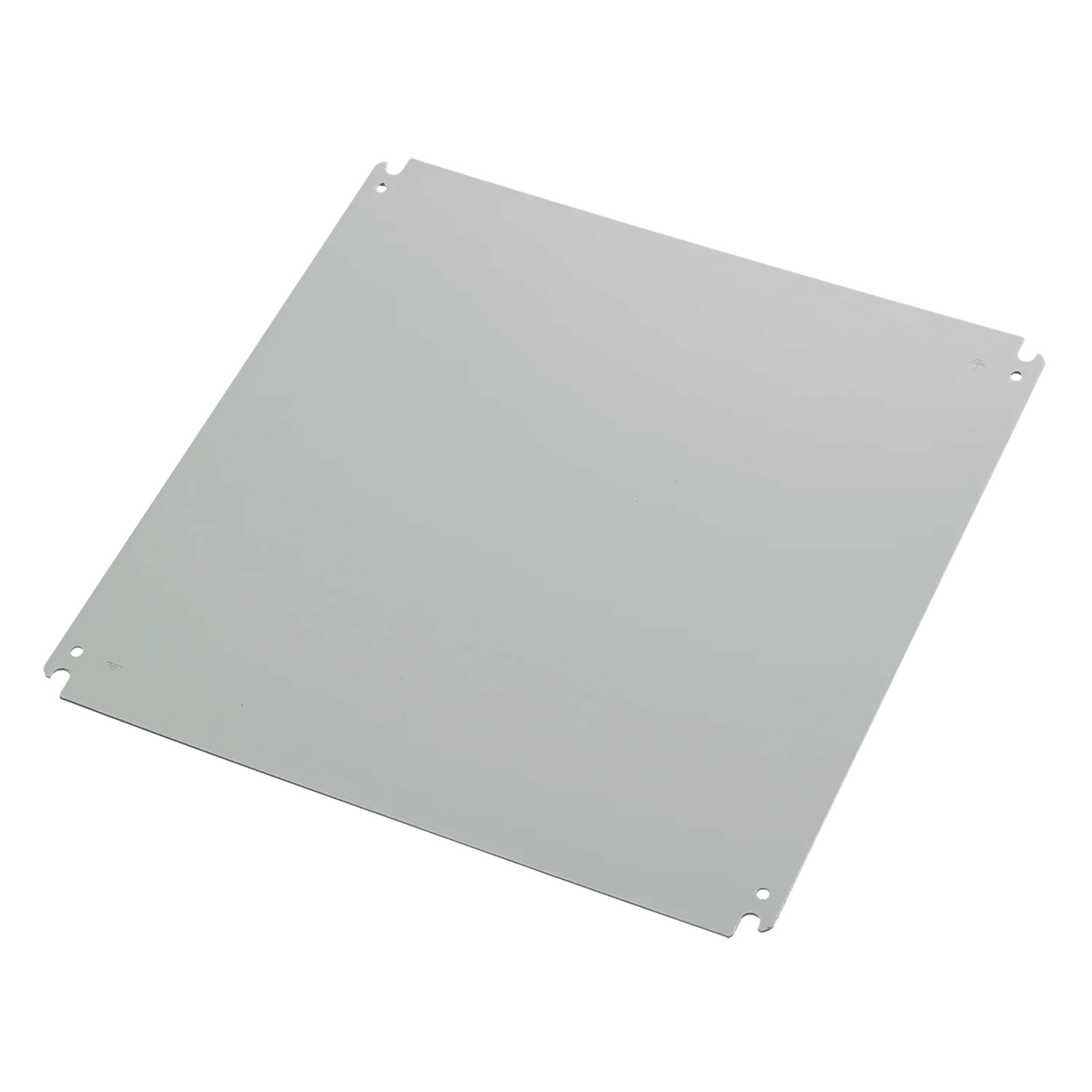 Panel de Montaje Concept de 20x20 pulgadas (508x508 mm)  / Platina / Acero dulce 12ga / Blanco polvo recubierto / 2.66 mm espesor / Para gabinetes industriales CP2020
