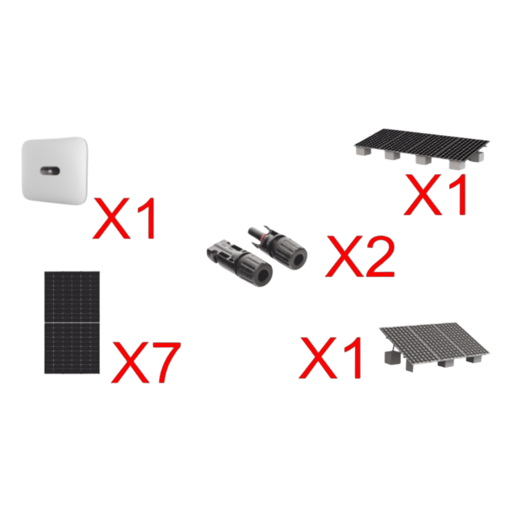 Kit Solar Interconexion  / 4 kW  220Vca / Inversor HUAWEI/ Montaje Incluido SUN20004KTKIT