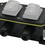 Caja de Plástico ABS/PA66 para Interruptores AccessPRO /  Compatible con los Interruptores APB-0 Series / IP65 / 4 Puertos de Conexión AP-BOXWB2-4T