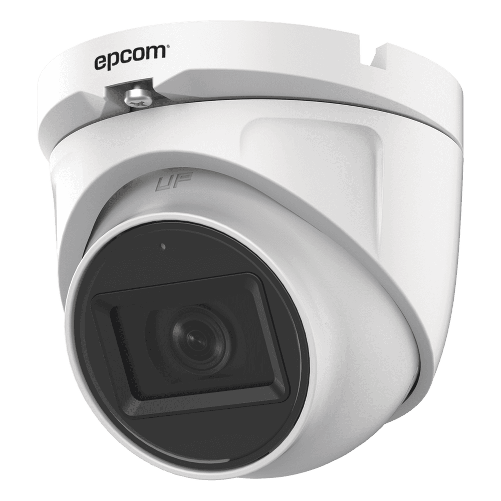 AUDIO POR COAXITRON / Domo TURBOHD 2 Megapixel (1080p) / Gran Angular 106° / Lente 2.8 mm / 20 mts IR EXIR / Exterior IP66 / 4 Tecnologías / dWDR / Metal E8-TURBO-G2/A