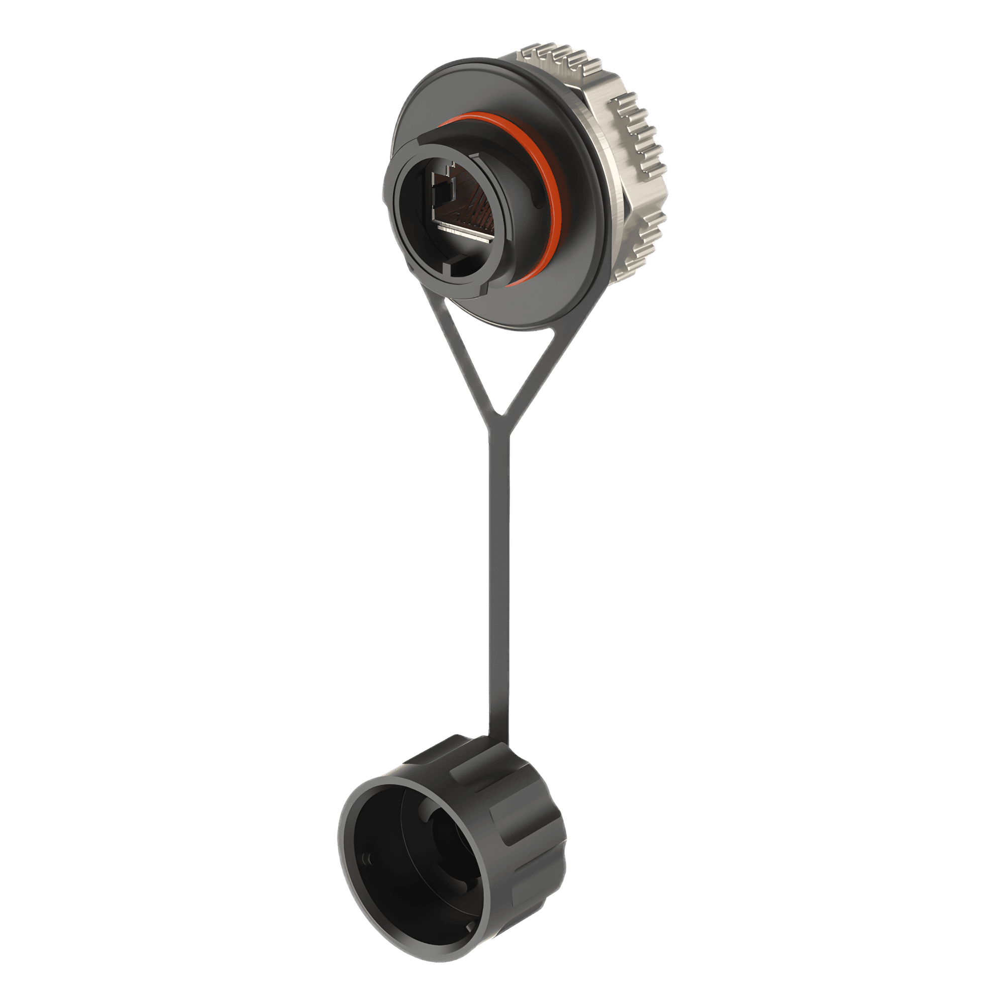 Acoplador RJ45 de Uso Industrial Estilo TG, Categoría 6A, con Tapa Protectora, Protección IP67 IAEBHC6XS