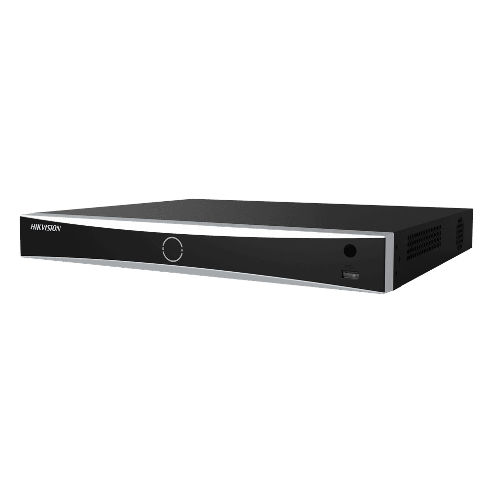 [AcuSeek] NVR 12 Megapixel (4K) / 32 canales IP / 16 Puertos PoE+ / Recocimiento Facial / AcuSense (Evita Falsas Alarmas) / 2 Bahías de Disco Duro / HDMI en 4K / Alarmas I/O / 300 Metros PoE Modo Extendido DS-7632NXI-K2/16P/VPRO