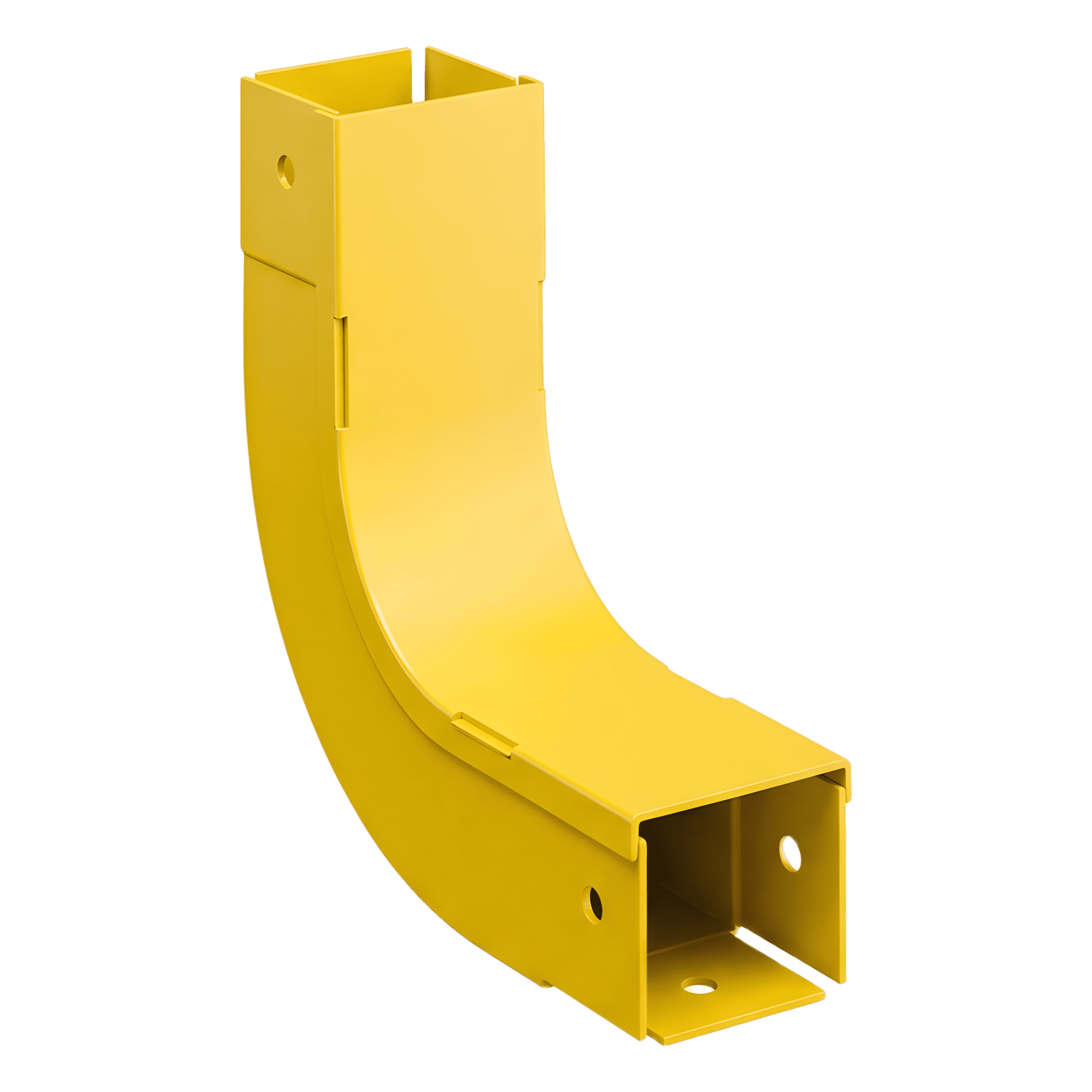 Bajada Vertical Interior de 90º, Para uso con Canaletas 2x2 FiberRunner™, Color Amarillo FIVRA2X2LYL