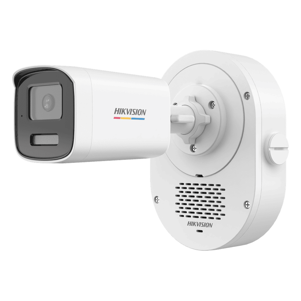 Bala IP 4 Megapixel / ColorVu 3.0 + SoundMax / Lente 4 mm / Dual Light 50 mts (164 ft) IR + Luz Blanca / Bocina + Micrófono Integrados / AcuSense Lite / Exterior IP67 / WDR 120 dB / PoE / Micro SD DS-2CD1T47G3-LIUF/LSL