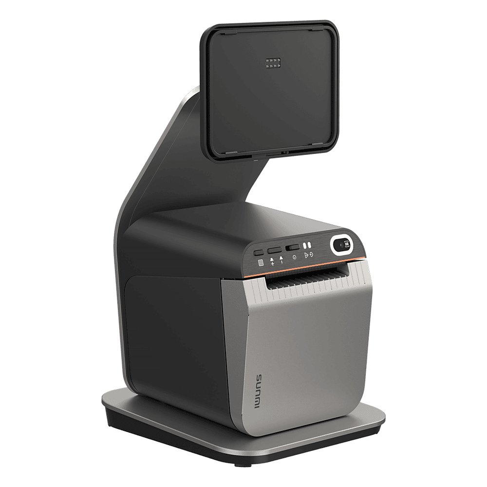 Base con Scanner 1D y 2D para SUNMI CPad / Compatible con Impresora / Quick Lock / Giro 145° / Alimentación Inversa / Compatible 3 Tamaños CPad CPAD-PRINTSCAN-STAND