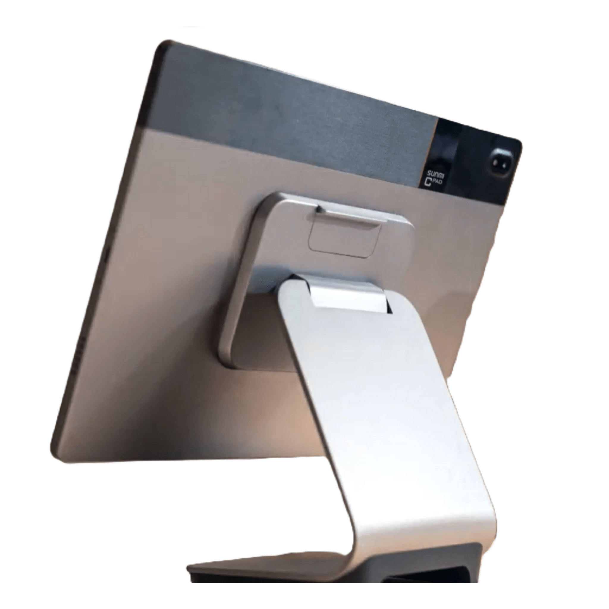 Base de Escritorio SUNMI CPad / Quick Lock / Giro 145° / Alimentación Inversa Periféricos / Compatible 3 Tamaños / Conectividad POGO + USB-C + USB-A x2 CPADSTAND